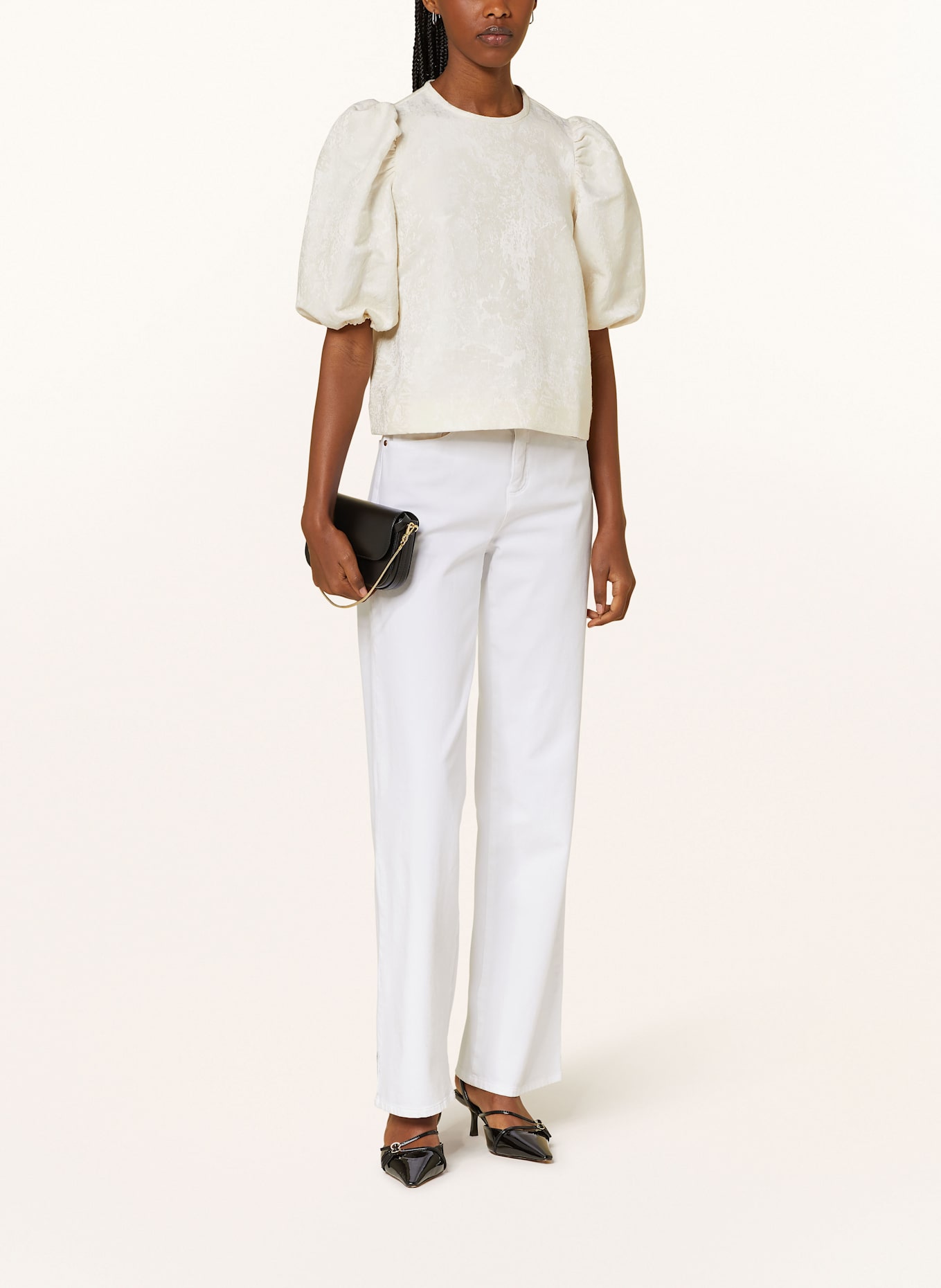 IVY OAK Blusenshirt ELISABETH mit 3/4-Arm: WEISS