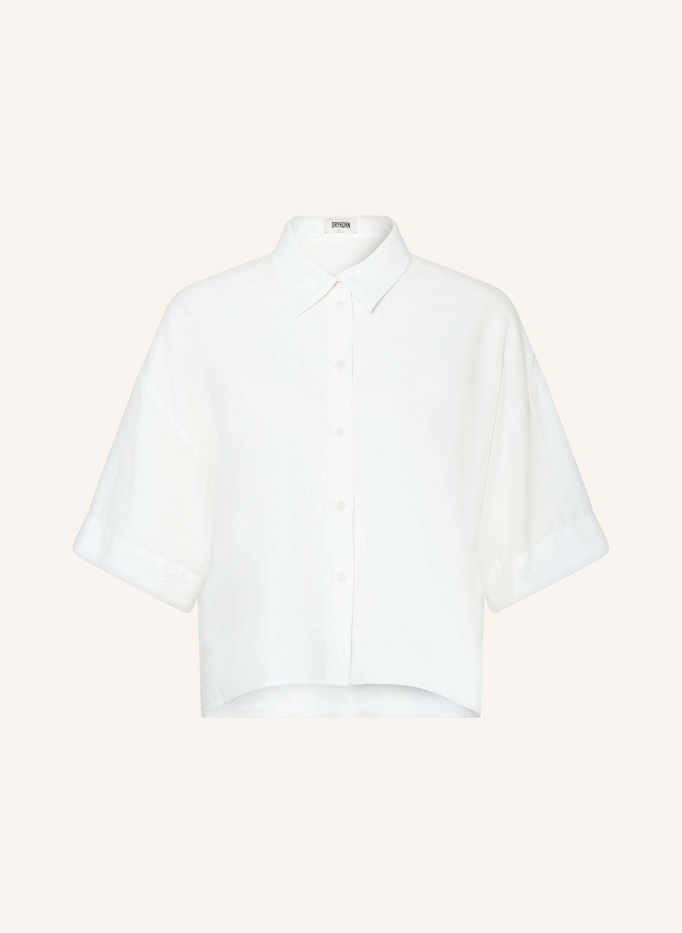 DRYKORN shirt cotton blouse YARIKA with 3/4 sleeves: ECRU