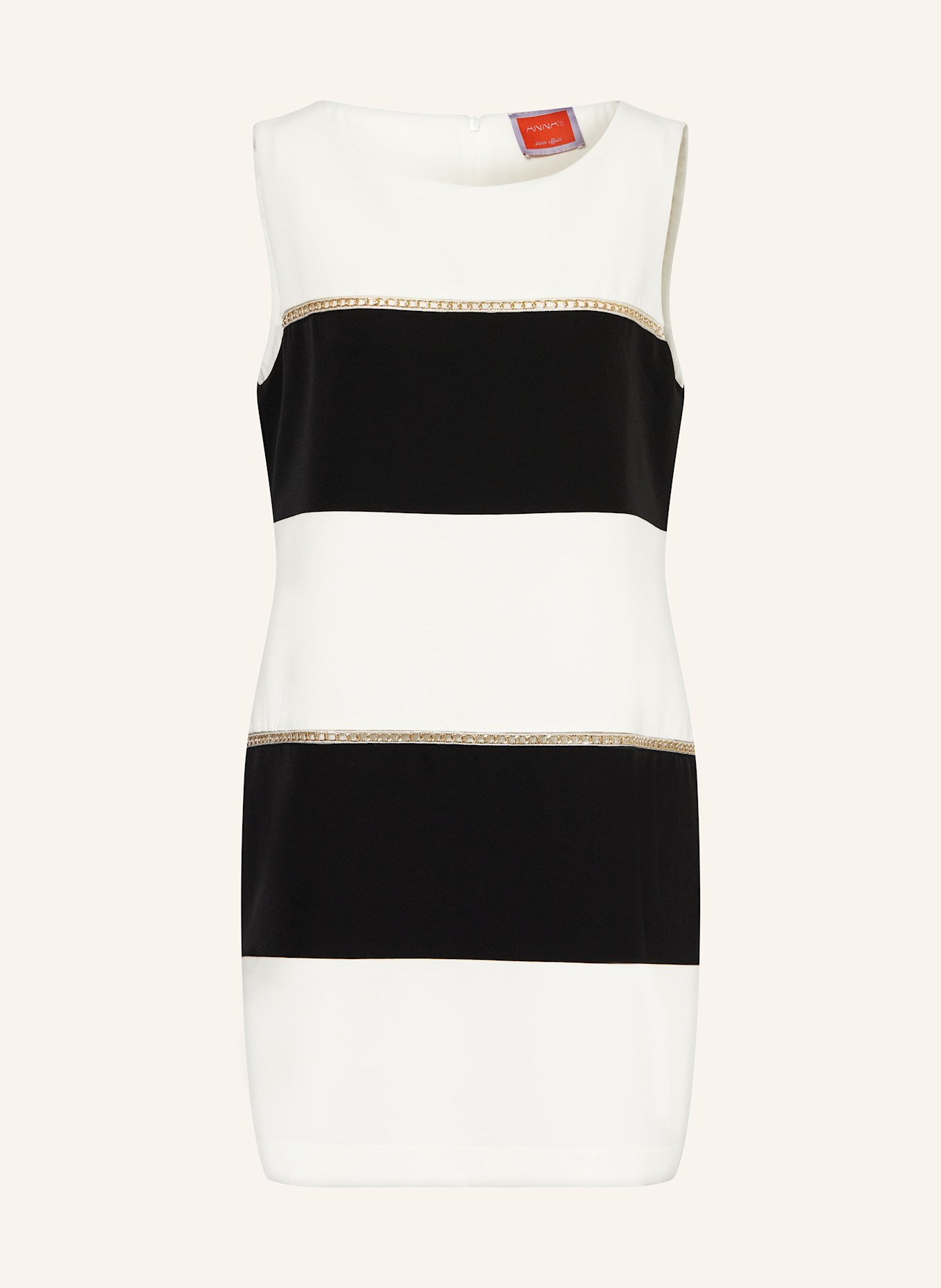 ANNA's Sheath Graue dress: ECRU/ BLACK