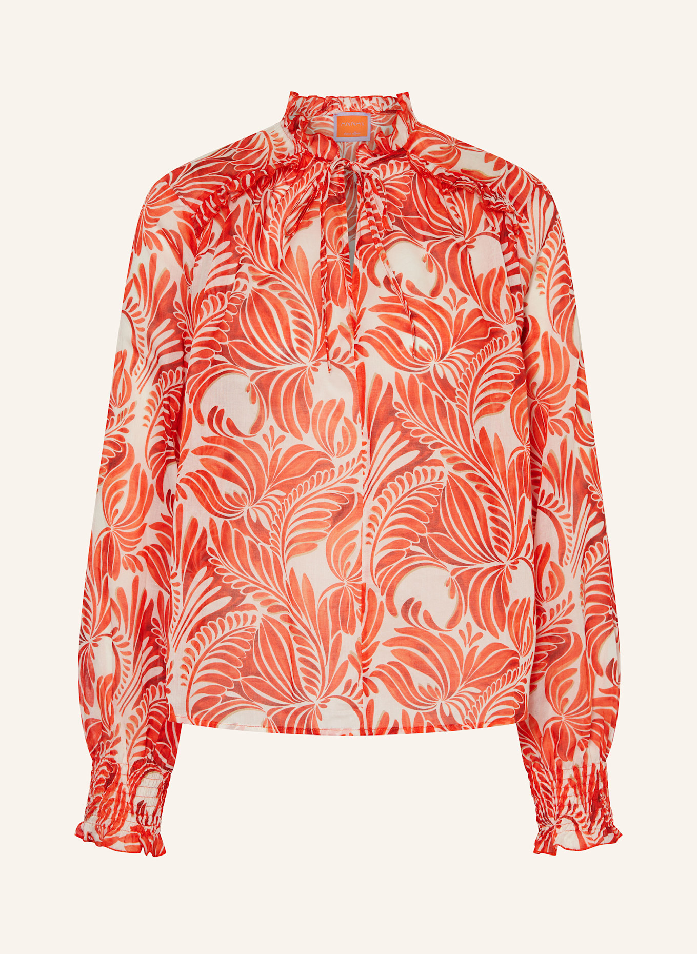 ANNA's Shirt blouse with ruffles: WHITE