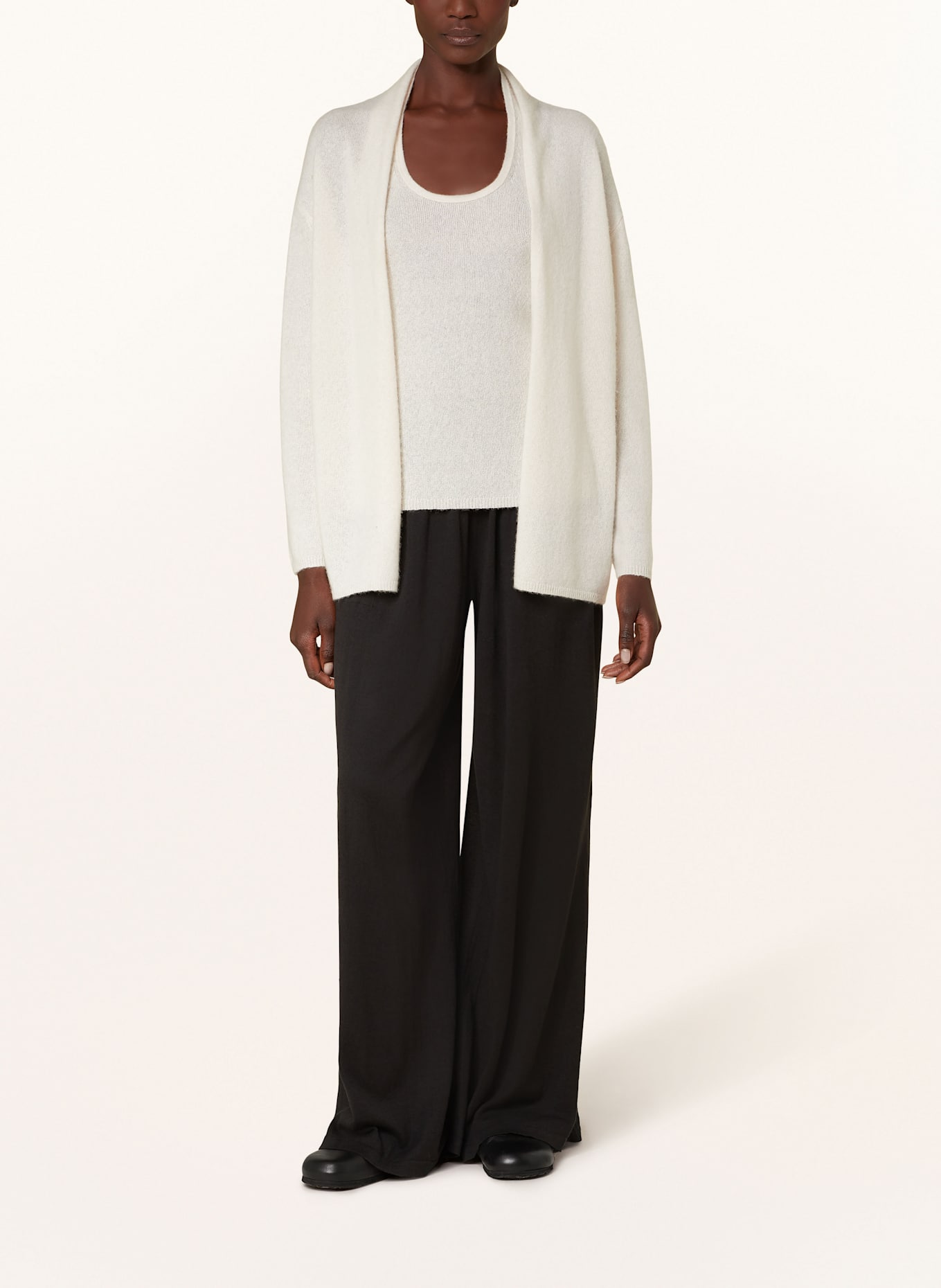 SMINFINITY Knit cardigan made of cashmere: ECRU