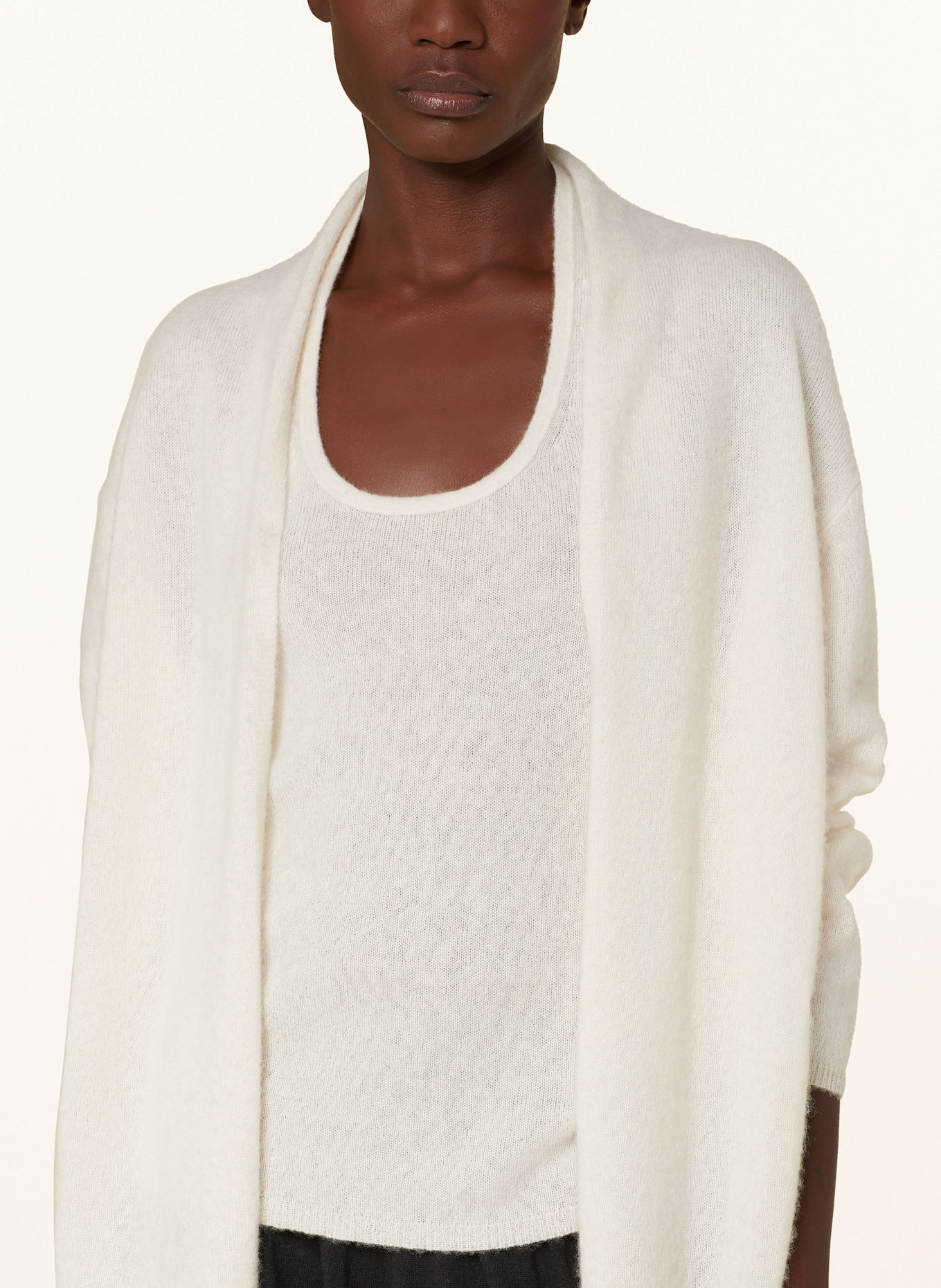 SMINFINITY Knit cardigan made of cashmere: ECRU