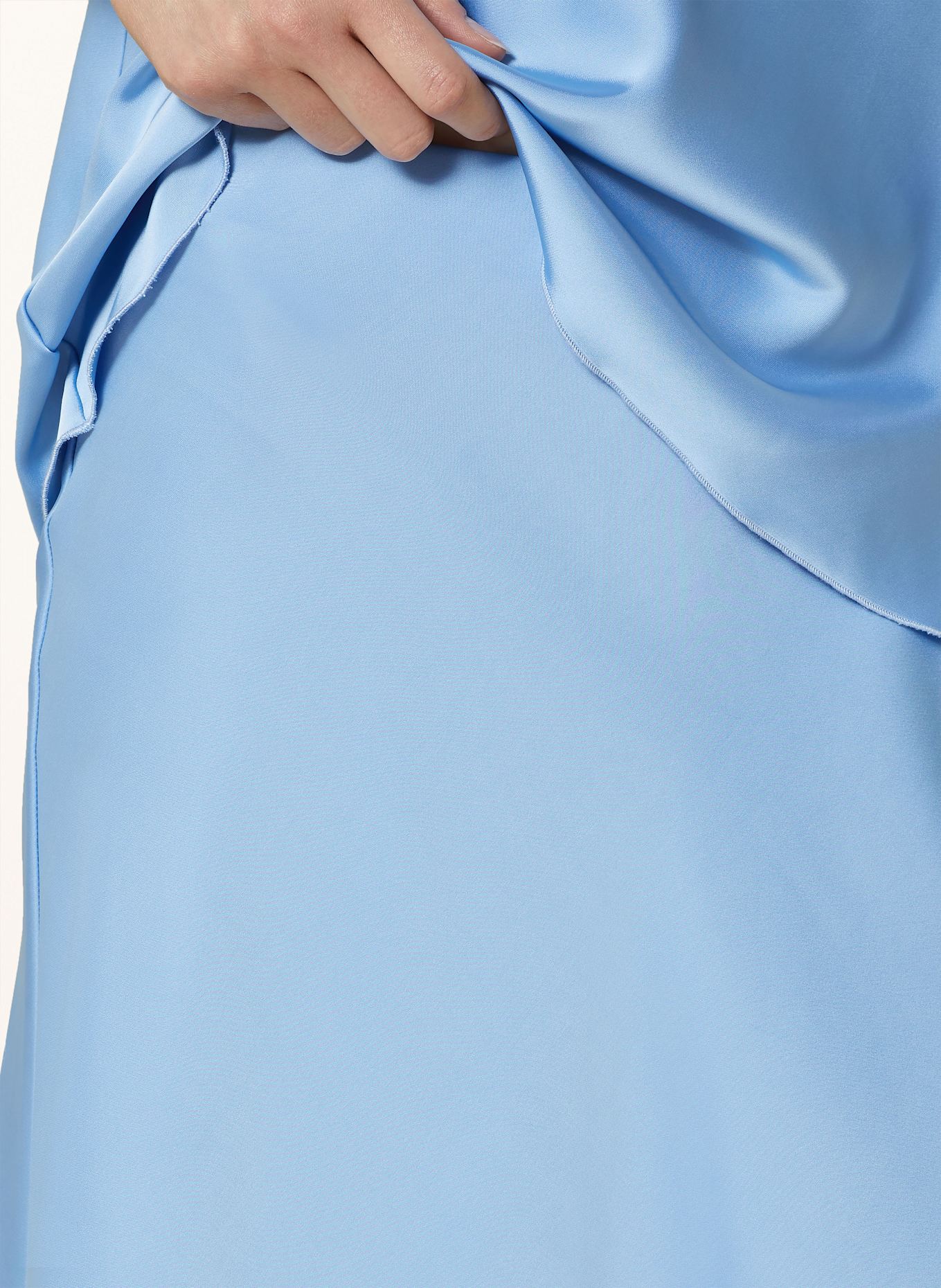SEM PER LEI Satin skirt: LIGHT BLUE