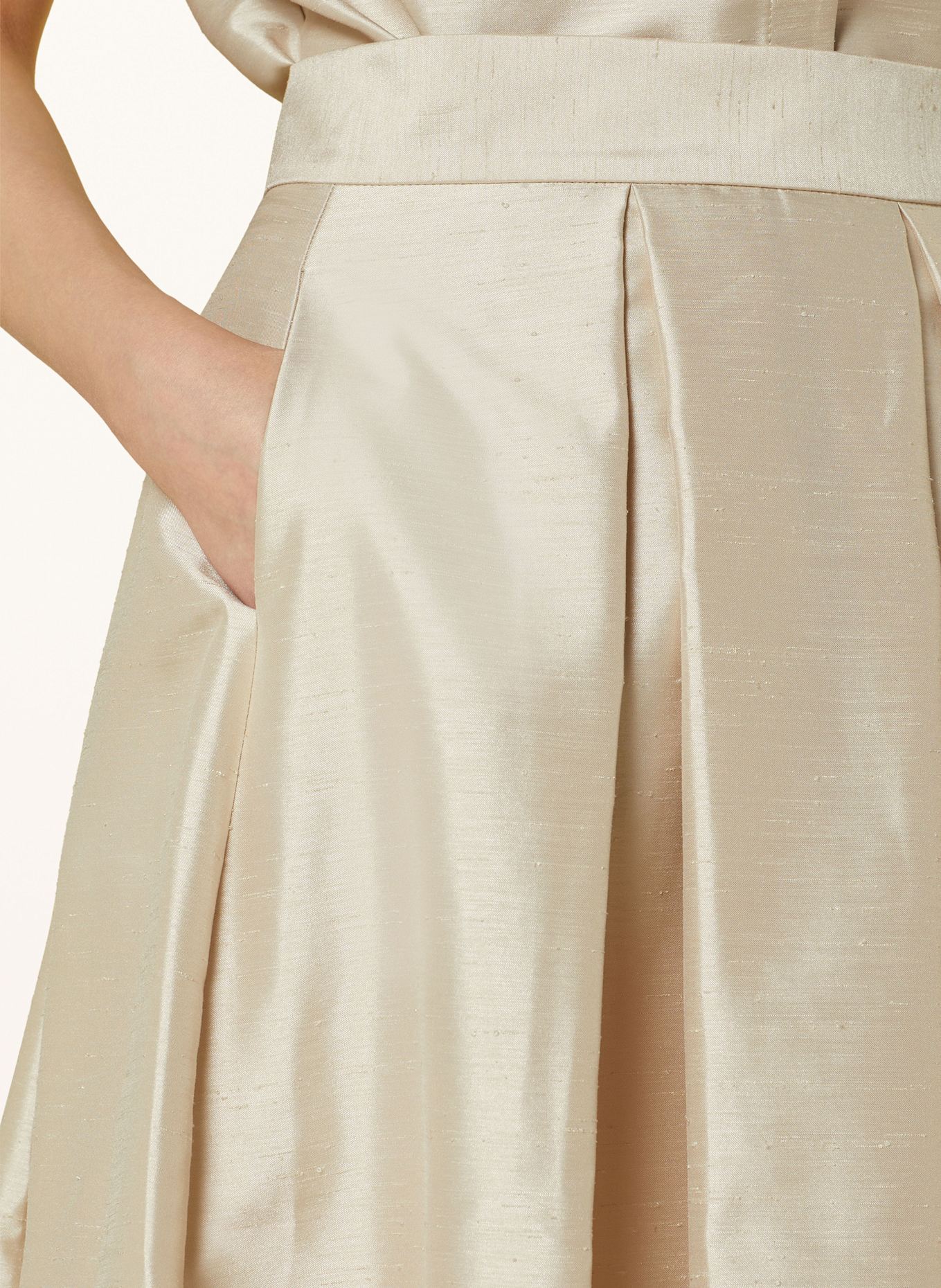 SEM PER LEI Skládaná sukně: KRÉMOVÁ