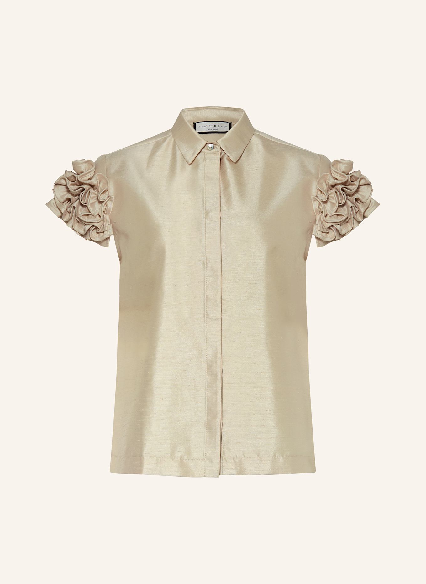 SEM PER LEI Hemdbluse mit Rüschen: CREME