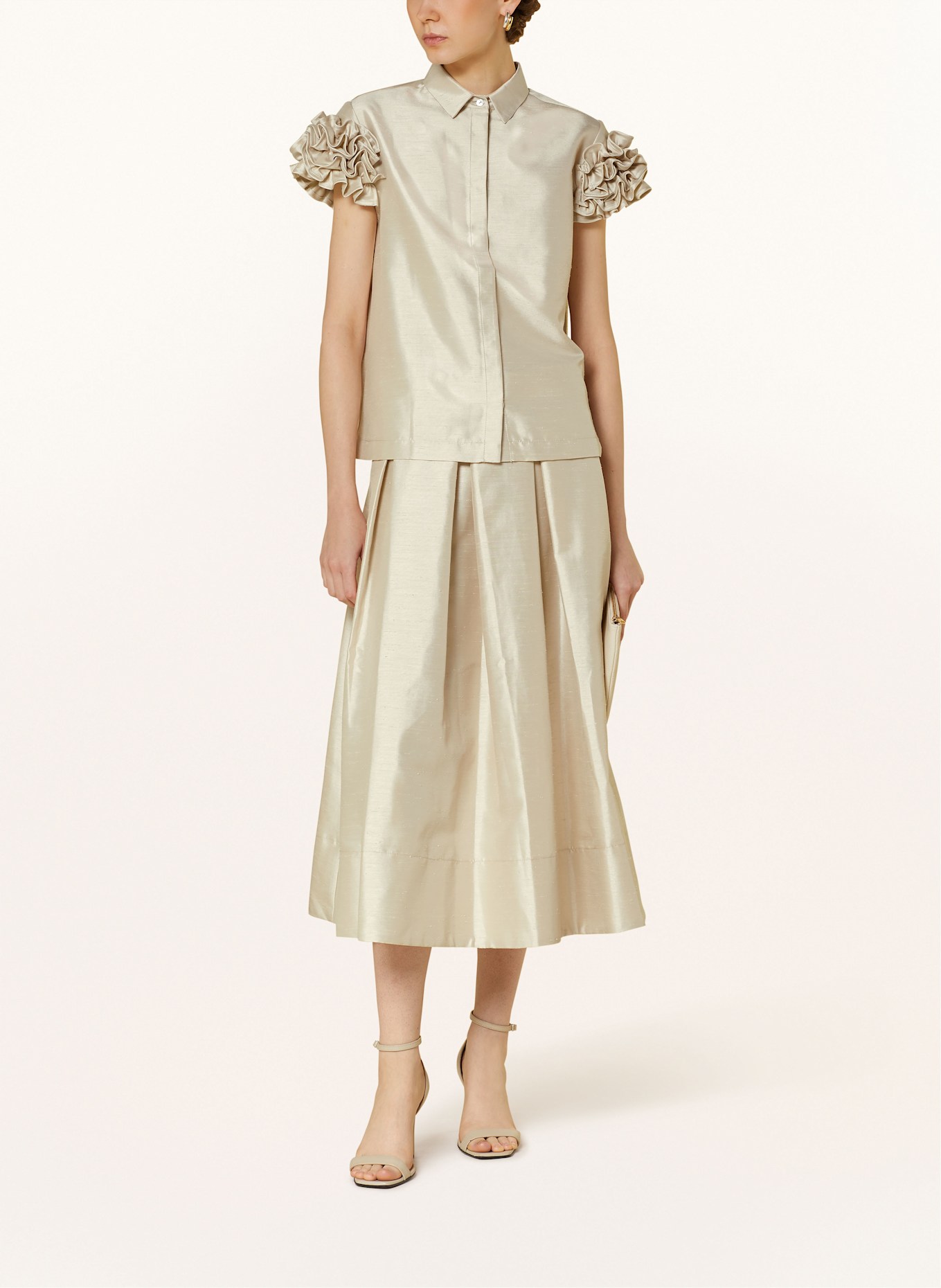 SEM PER LEI Hemdbluse mit Rüschen: CREME