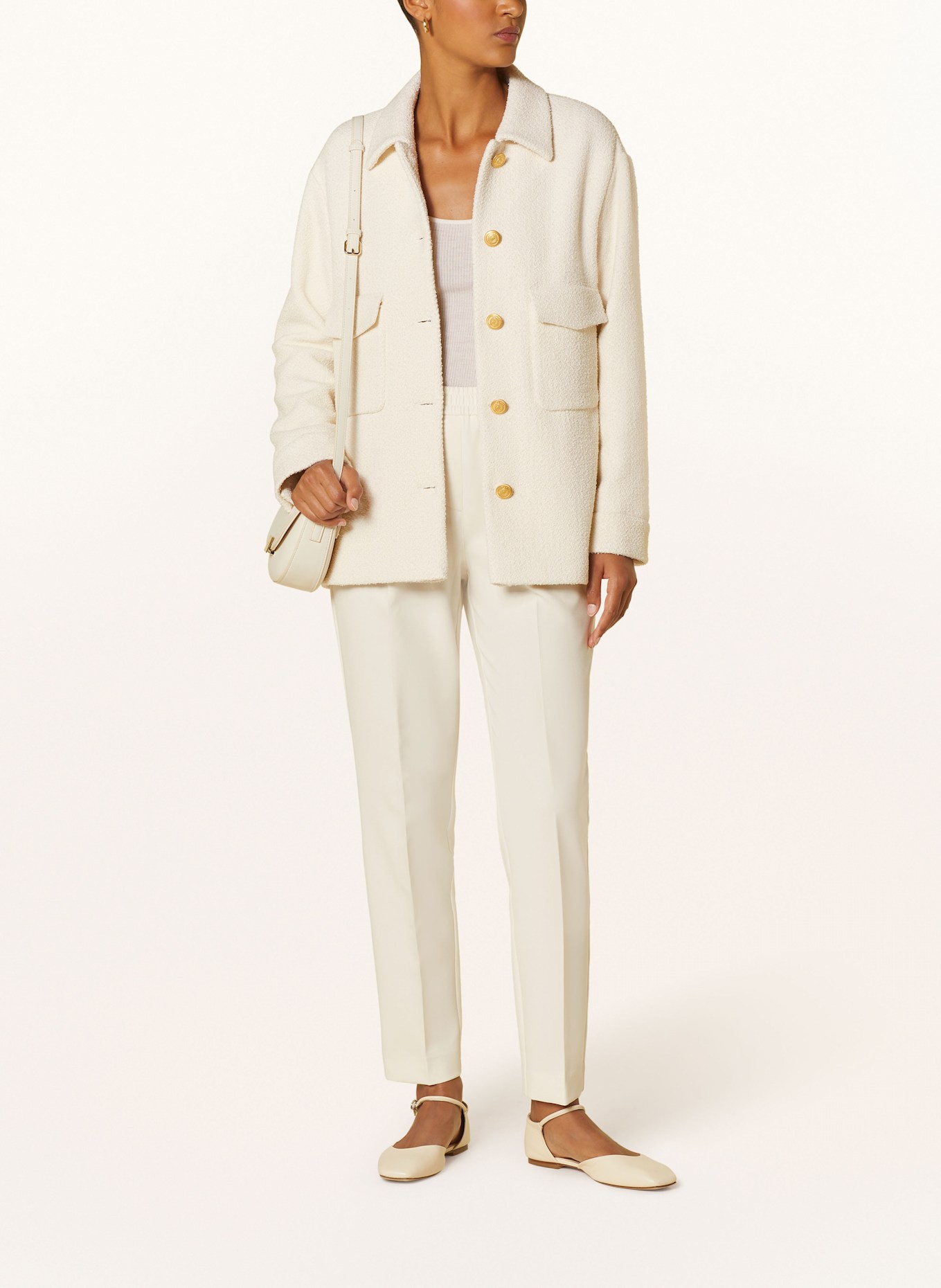 NVSCO Surveste GIULIA en bouclé: ÉCRU