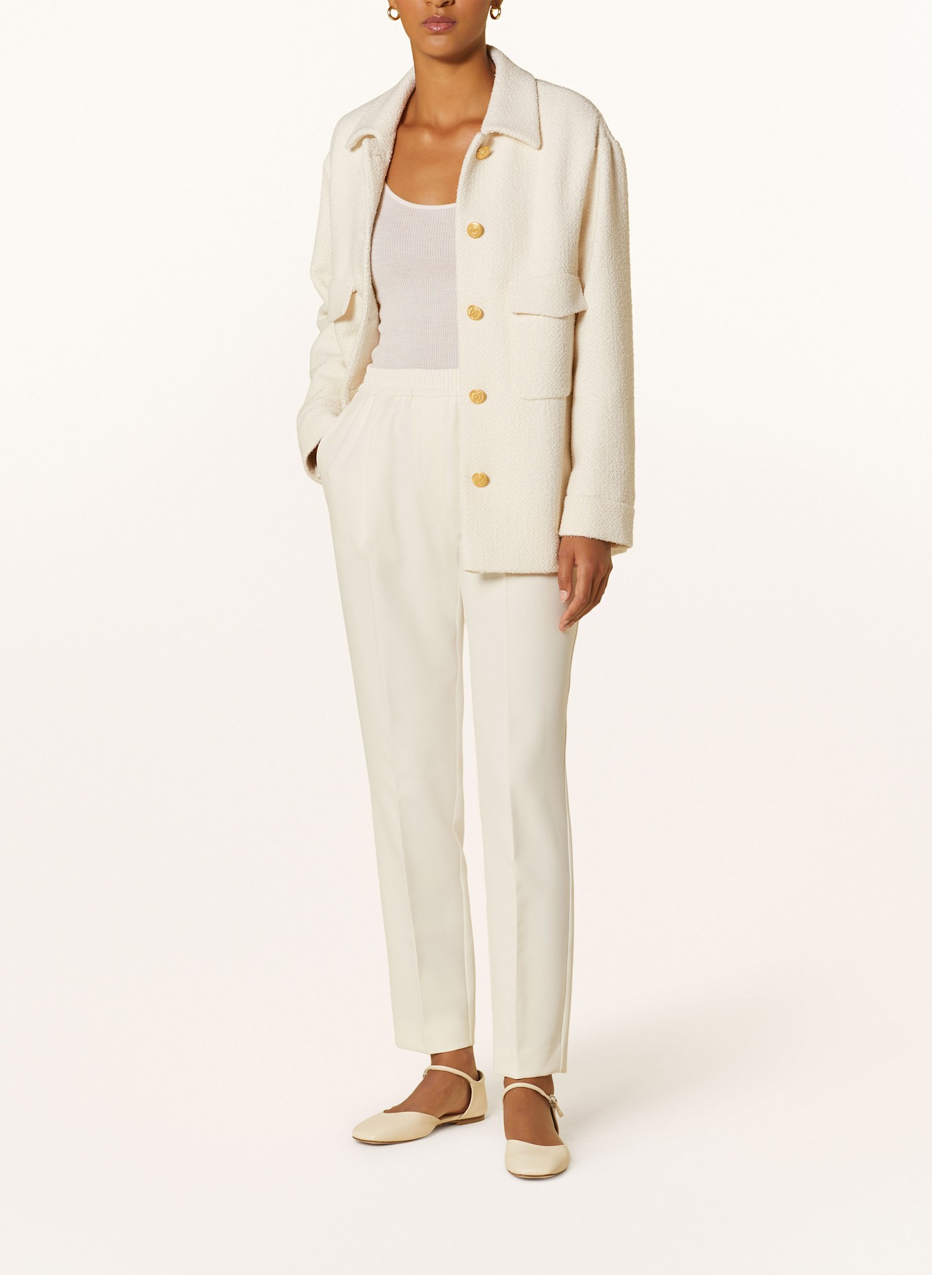 NVSCO Surveste GIULIA en bouclé: ÉCRU