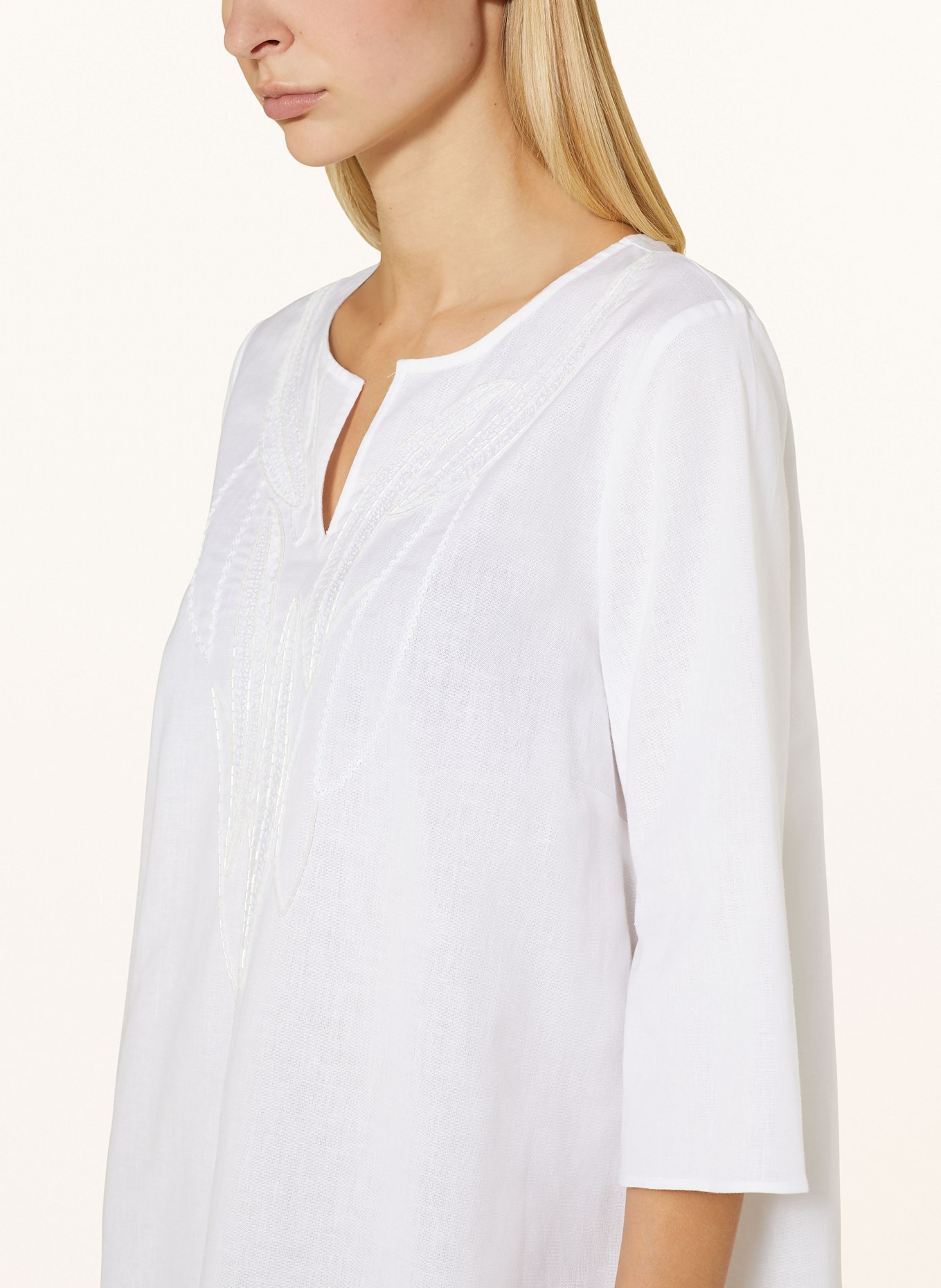 Charmline Tunic GENUINE TOUCH with 3/4 sleeves: WHITE