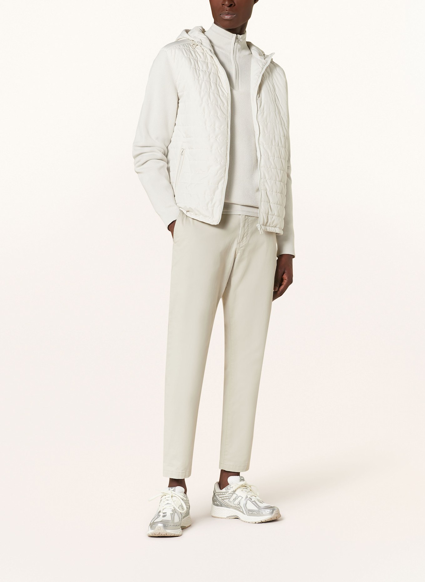 BELSTAFF Steppjacke VERT im Materialmix: CREME