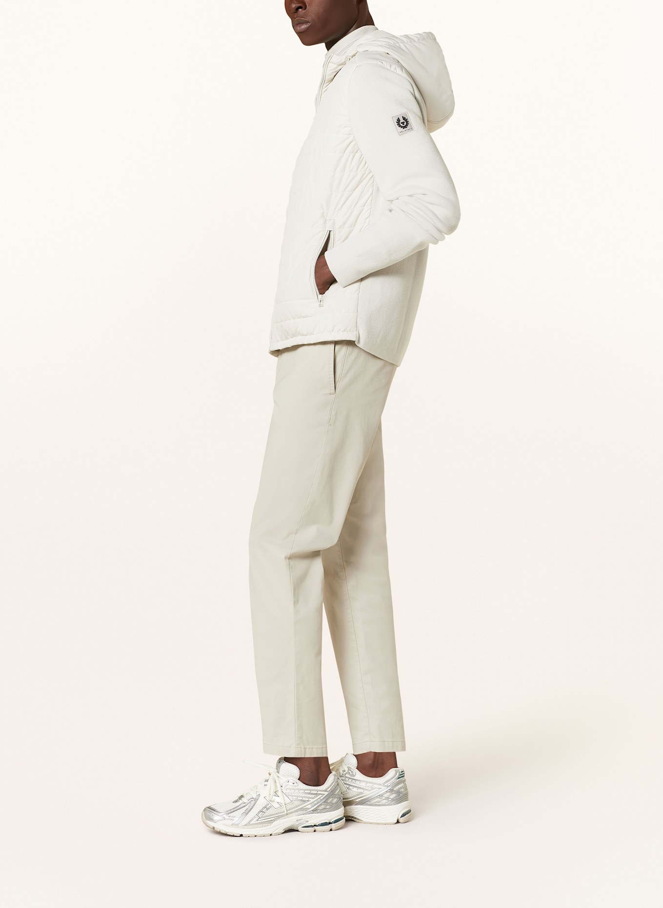 BELSTAFF Steppjacke VERT im Materialmix: CREME