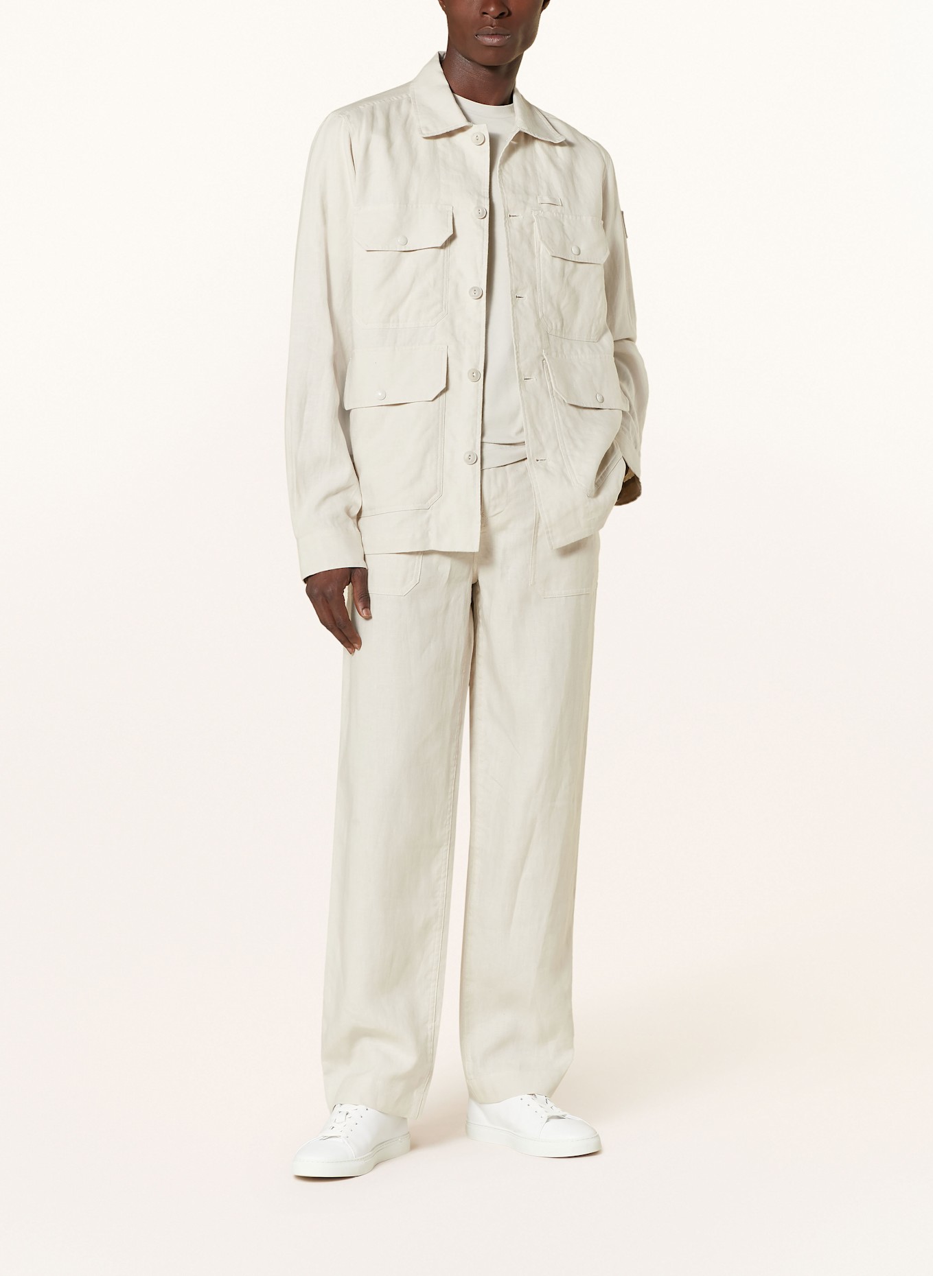 BELSTAFF Leinen-Overjacket, Farbe: CREME (Bild 2)