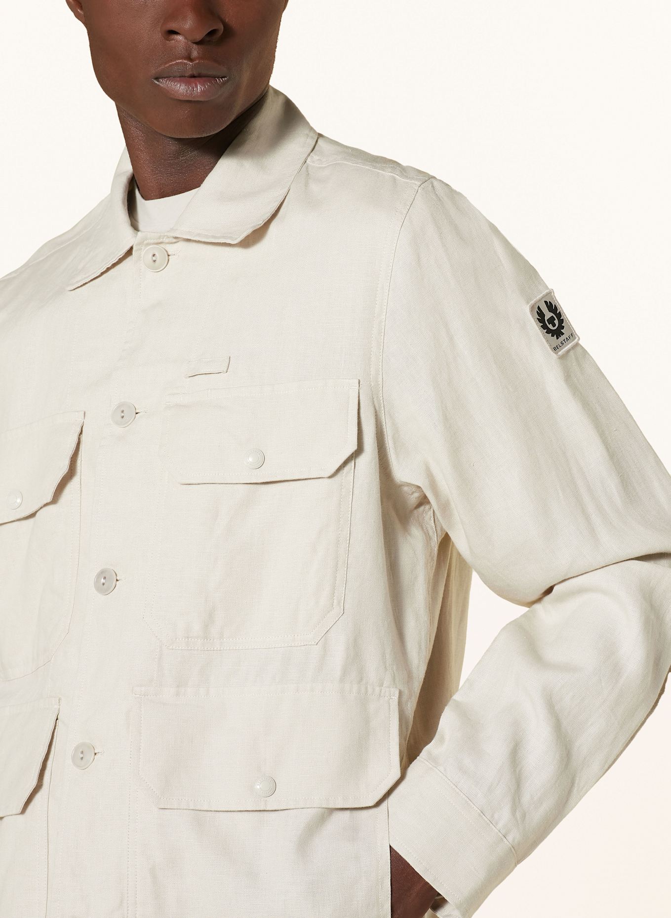 BELSTAFF Leinen-Overjacket, Farbe: CREME (Bild 4)