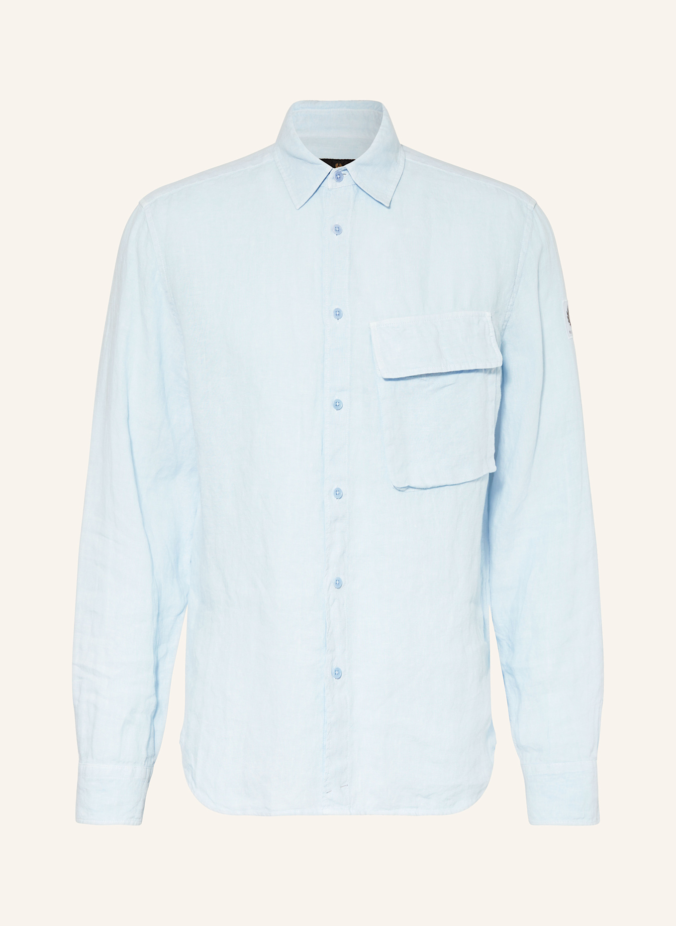 BELSTAFF Linen shirt SCALE Comfort Fit: LIGHT BLUE