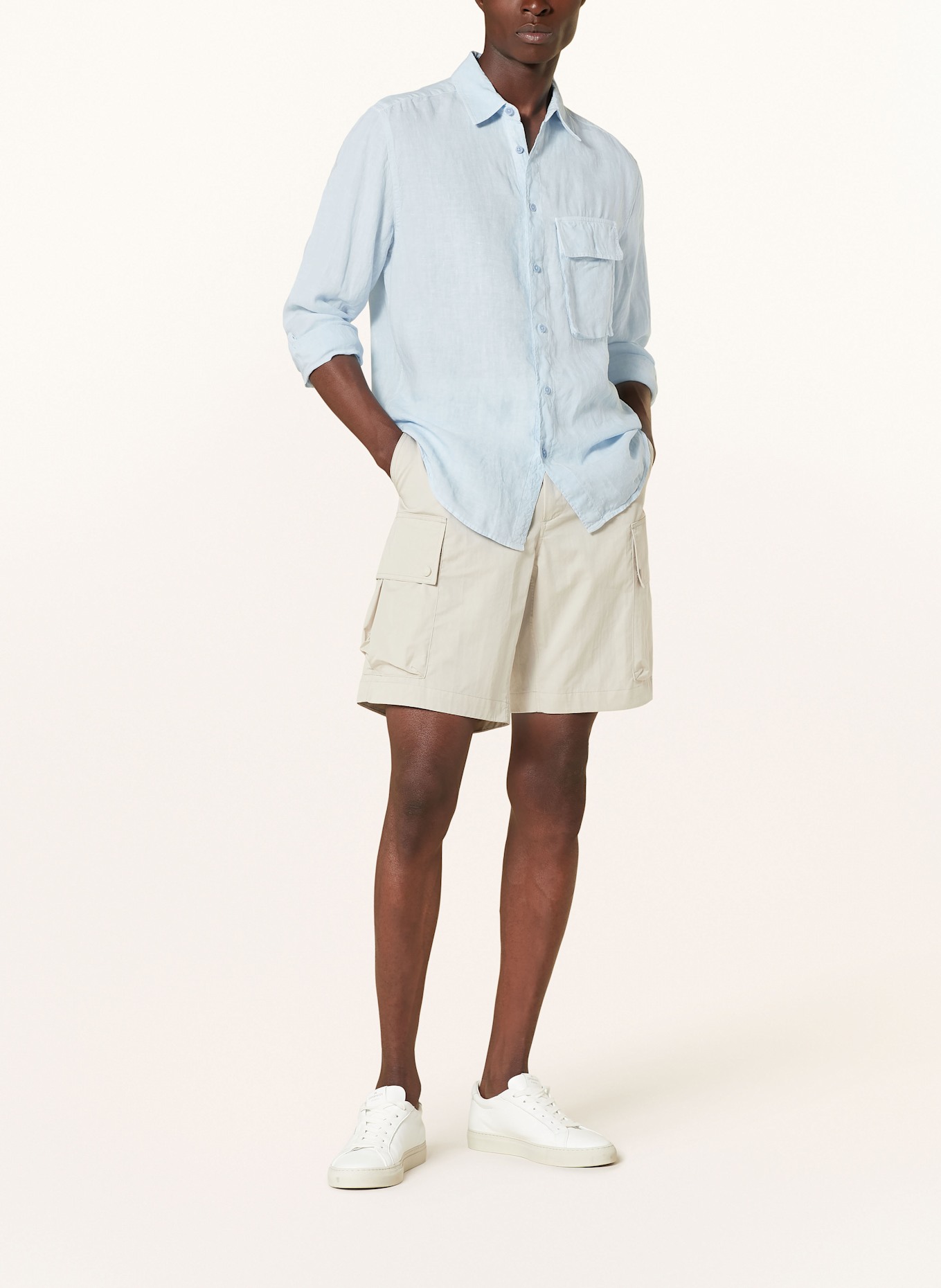 BELSTAFF Linen shirt SCALE Comfort Fit: LIGHT BLUE