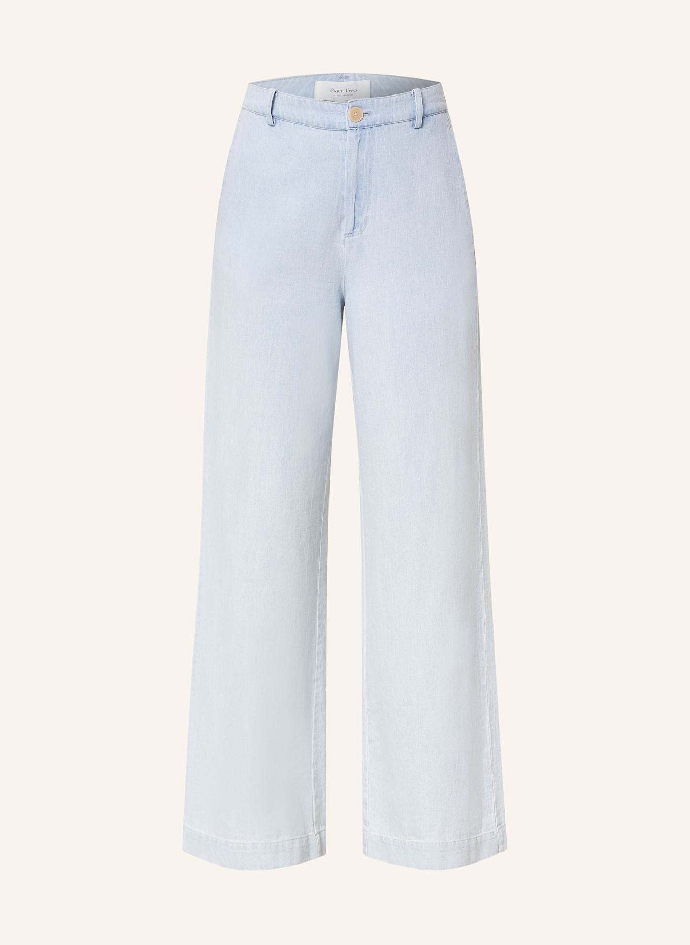 Part Two Straight Jeans: 300154 Whiteish Blue Denim