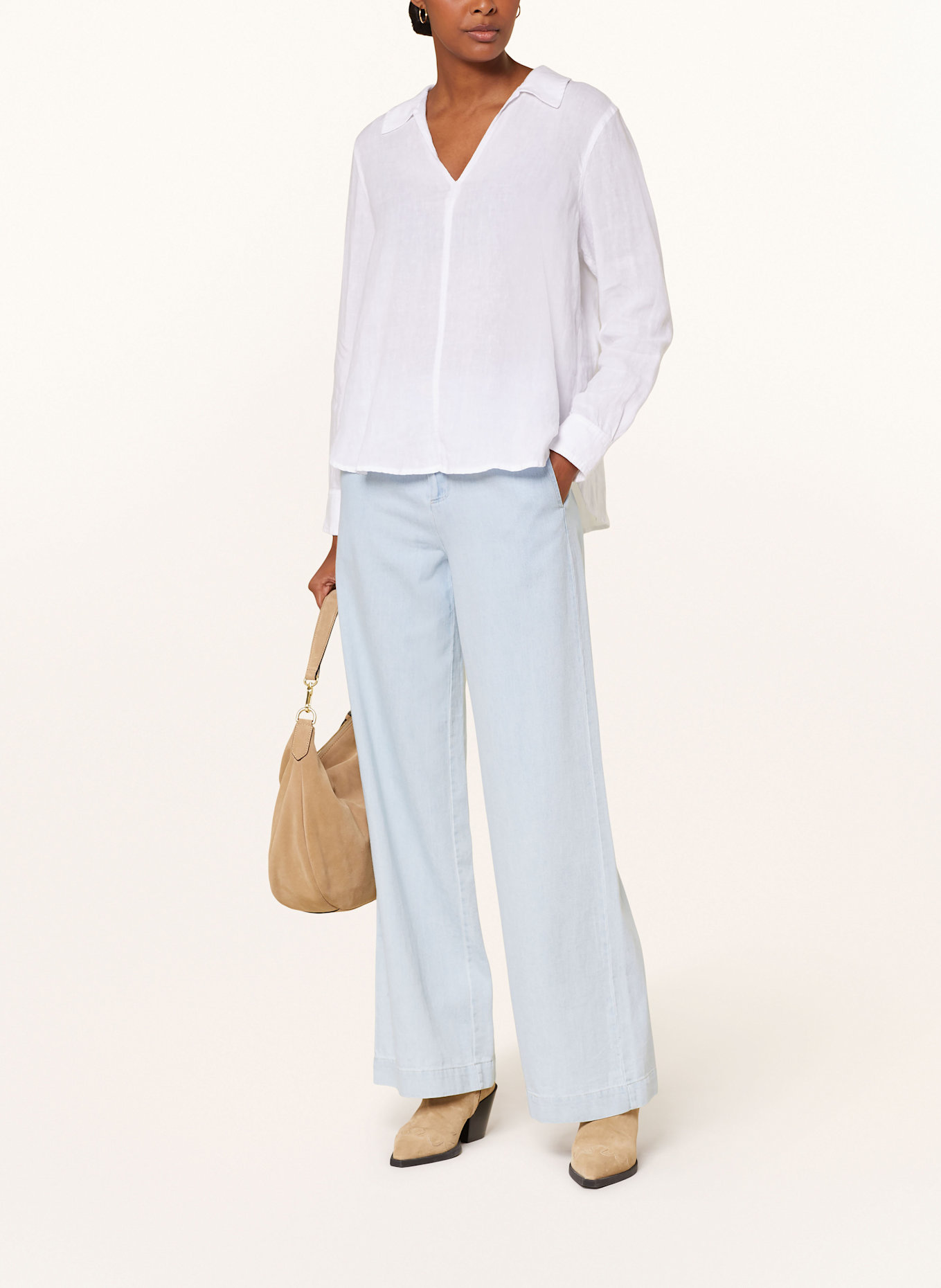 Part Two Straight Jeans: 300154 Whiteish Blue Denim