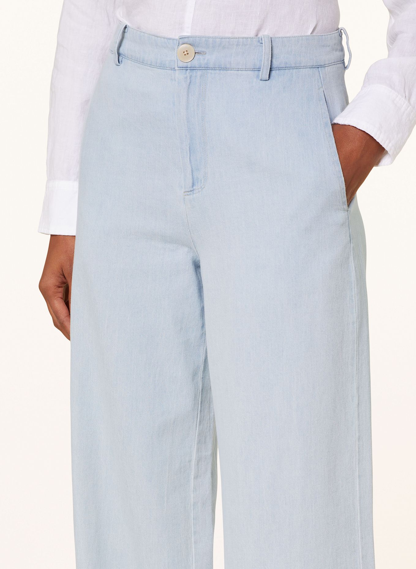 Part Two Straight Jeans: 300154 Whiteish Blue Denim