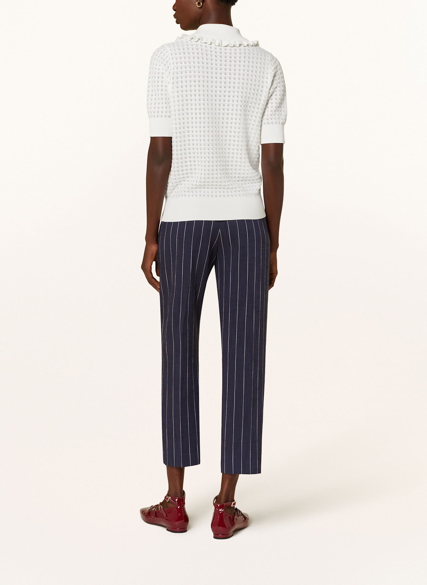 ESSENTIEL ANTWERP 7/8-Hose HOST, Farbe: DUNKELBLAU/ WEISS (Bild 3)