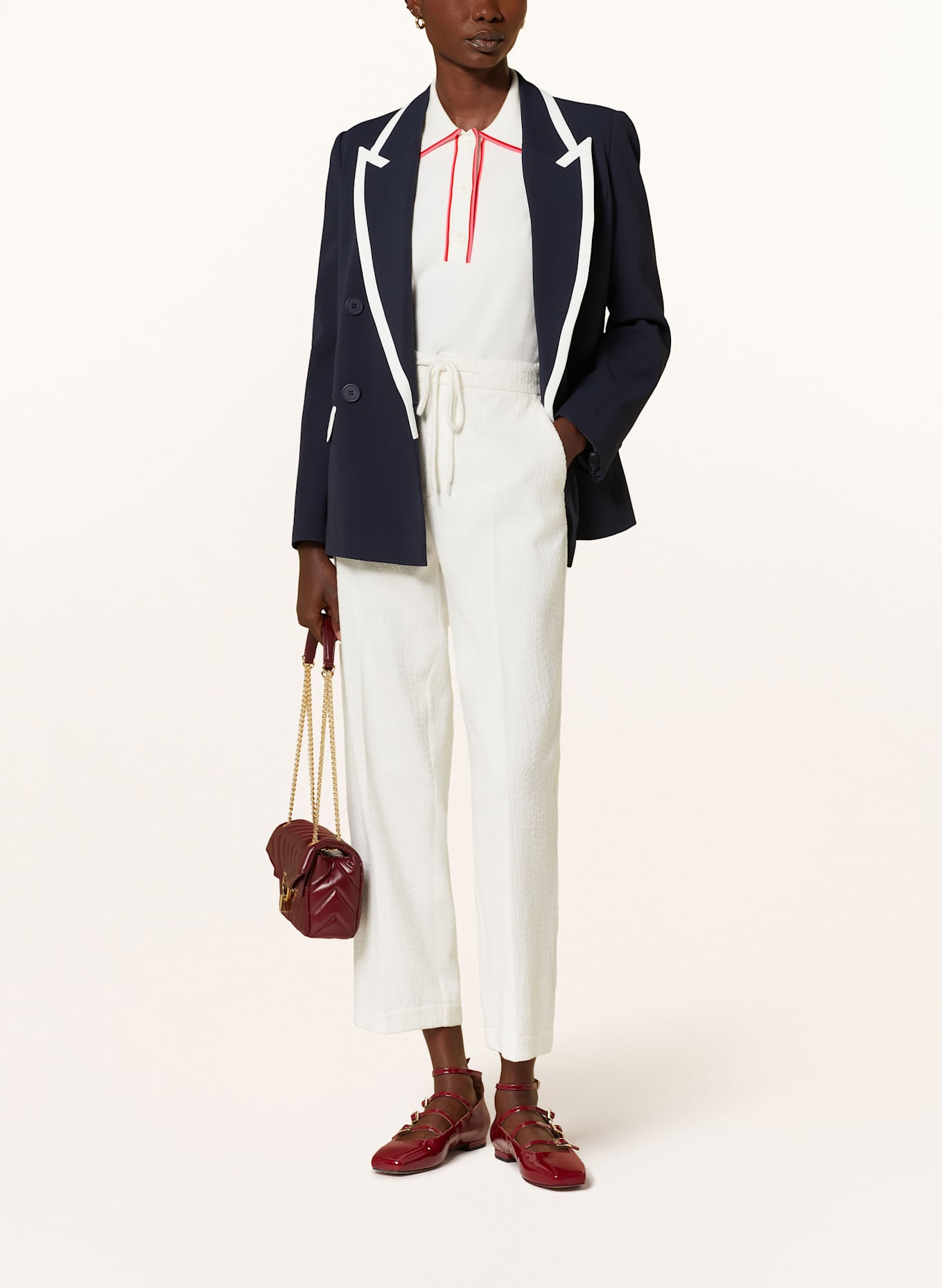 ESSENTIEL ANTWERP Blazer HAIR: DARK BLUE / WHITE