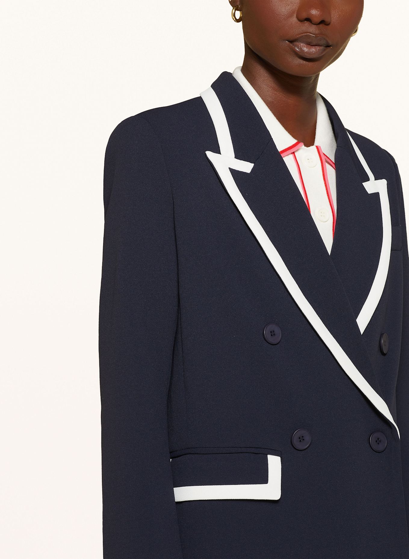 ESSENTIEL ANTWERP Blazer HAIR: DARK BLUE / WHITE