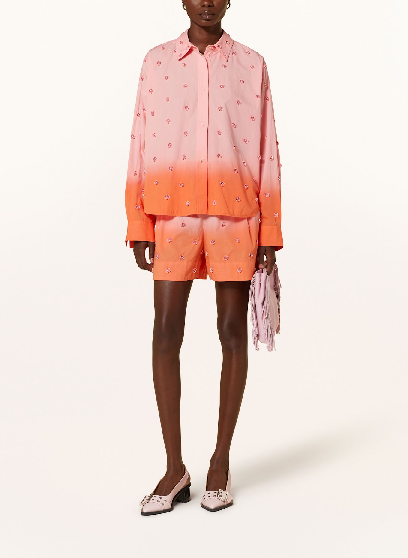 ESSENTIEL ANTWERP Hemdbluse HARKANSAS: ROSA / ORANGE