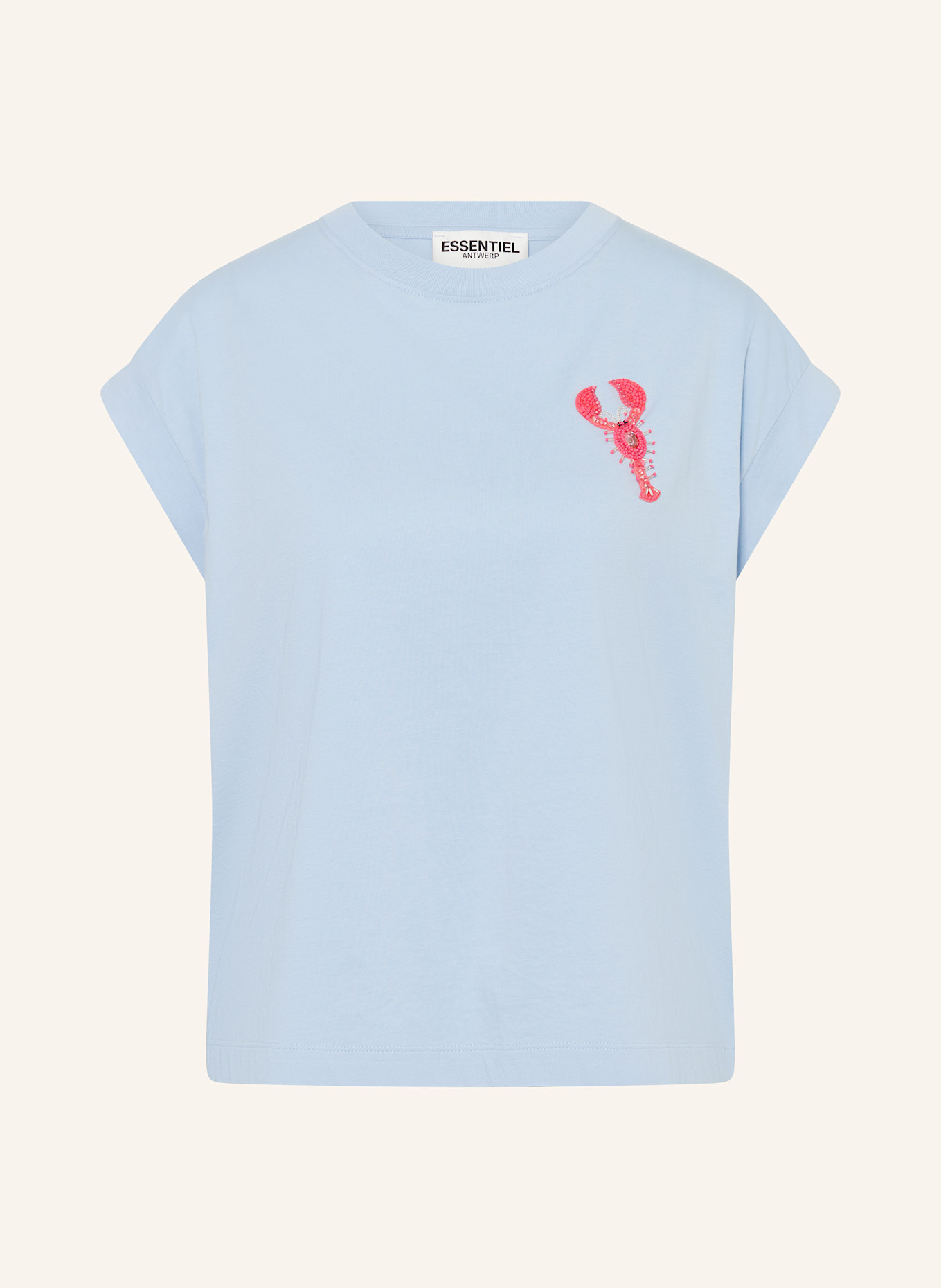ESSENTIEL ANTWERP T-shirt HOBSTER: LIGHT BLUE