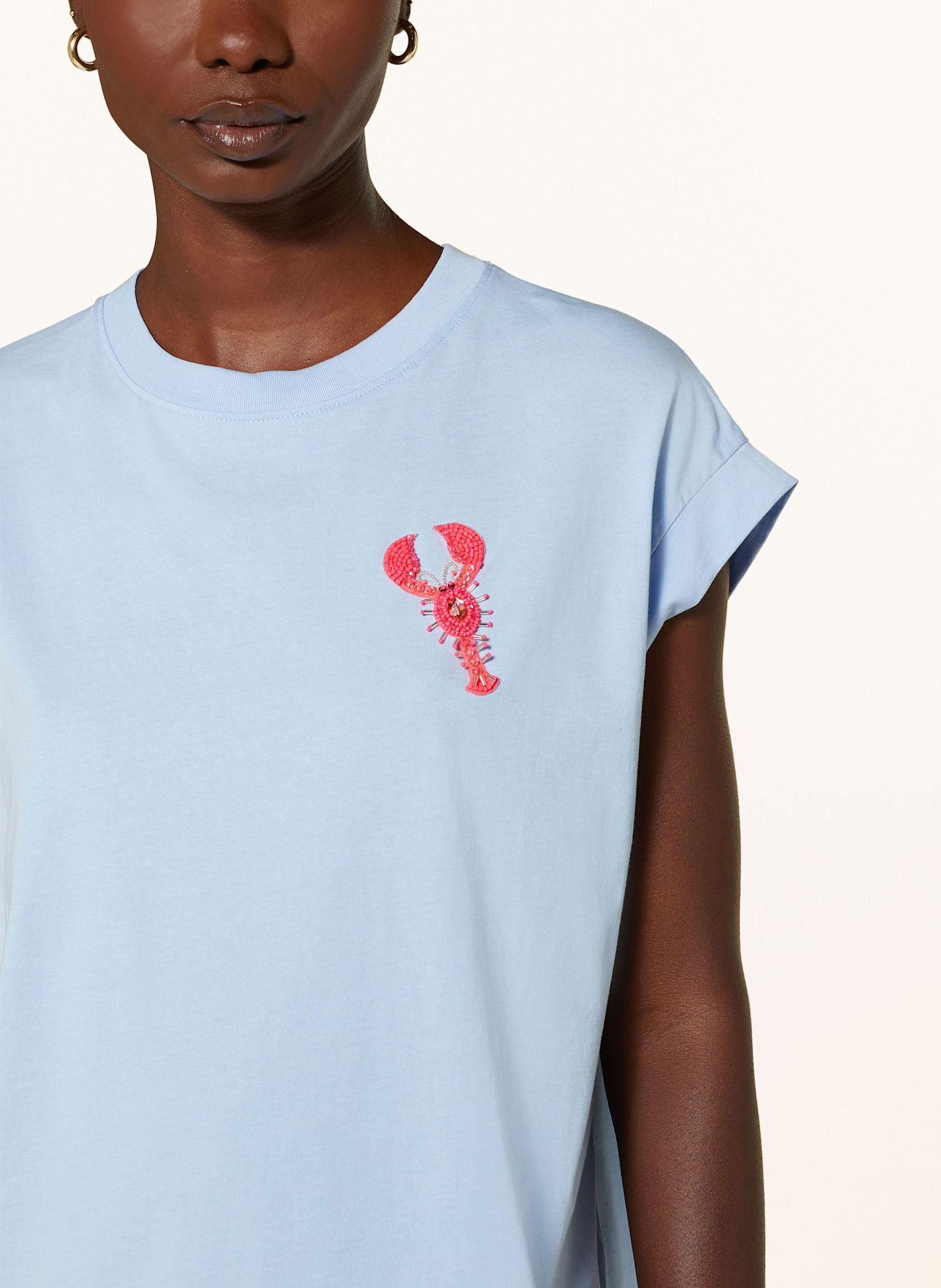 ESSENTIEL ANTWERP T-shirt HOBSTER: LIGHT BLUE