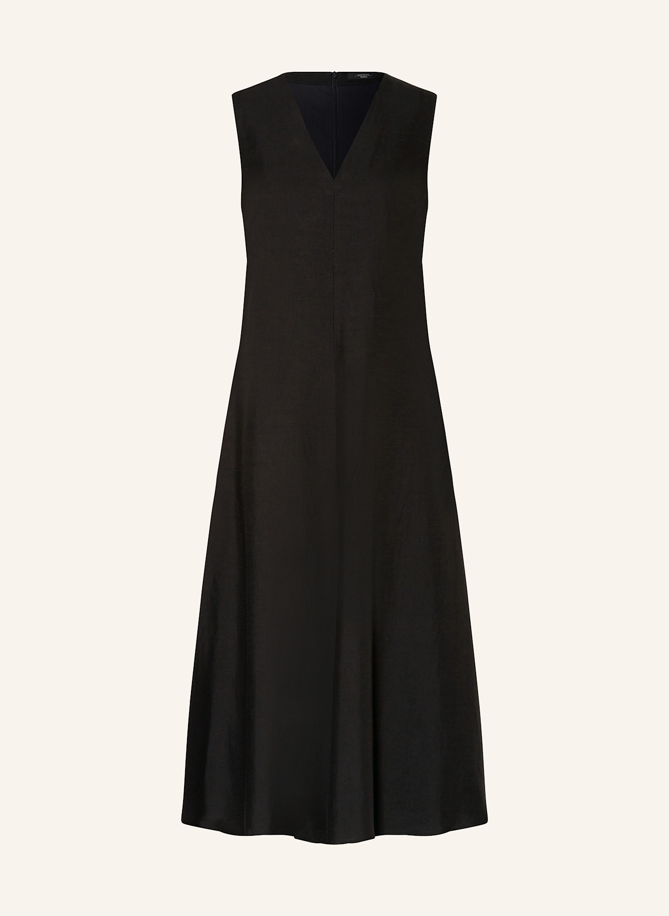 WEEKEND Max Mara Kleid EGOISTA mit Leinen: SCHWARZ