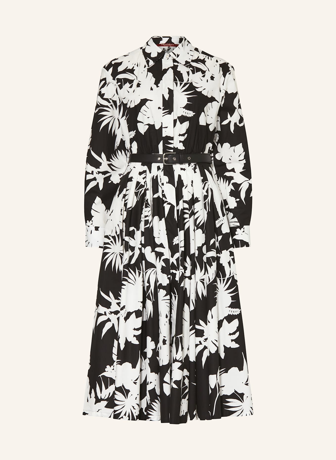 ワンピース MAX MARA STUDIO 'Eles' dress White/Black ELES Max Mara STUDIO Shirt dress USSEL in black/ white
