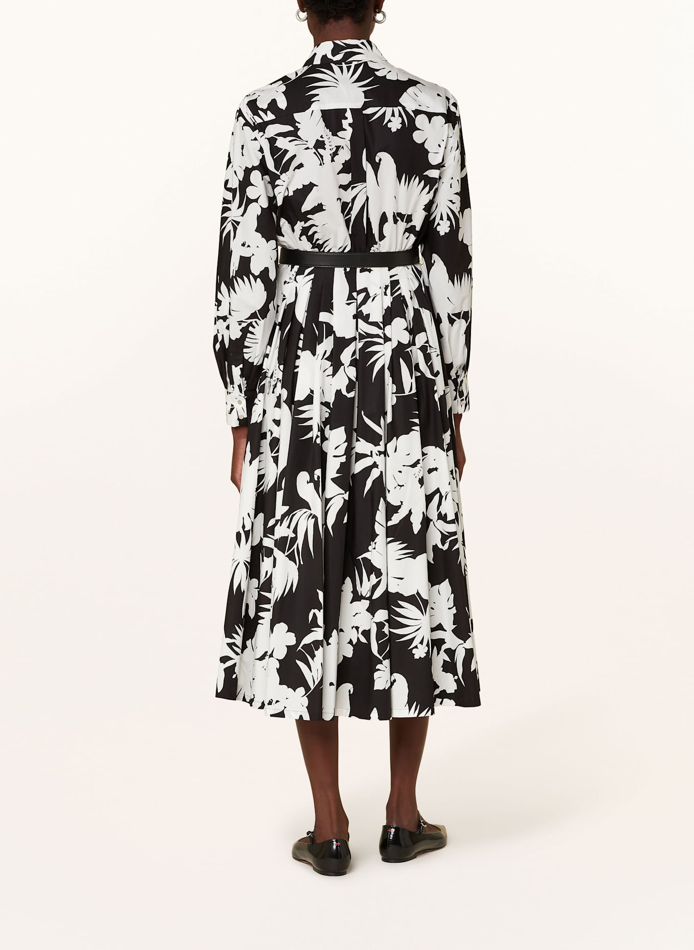 Max Mara STUDIO Hemdblusenkleid USSEL: SCHWARZ / WEISS