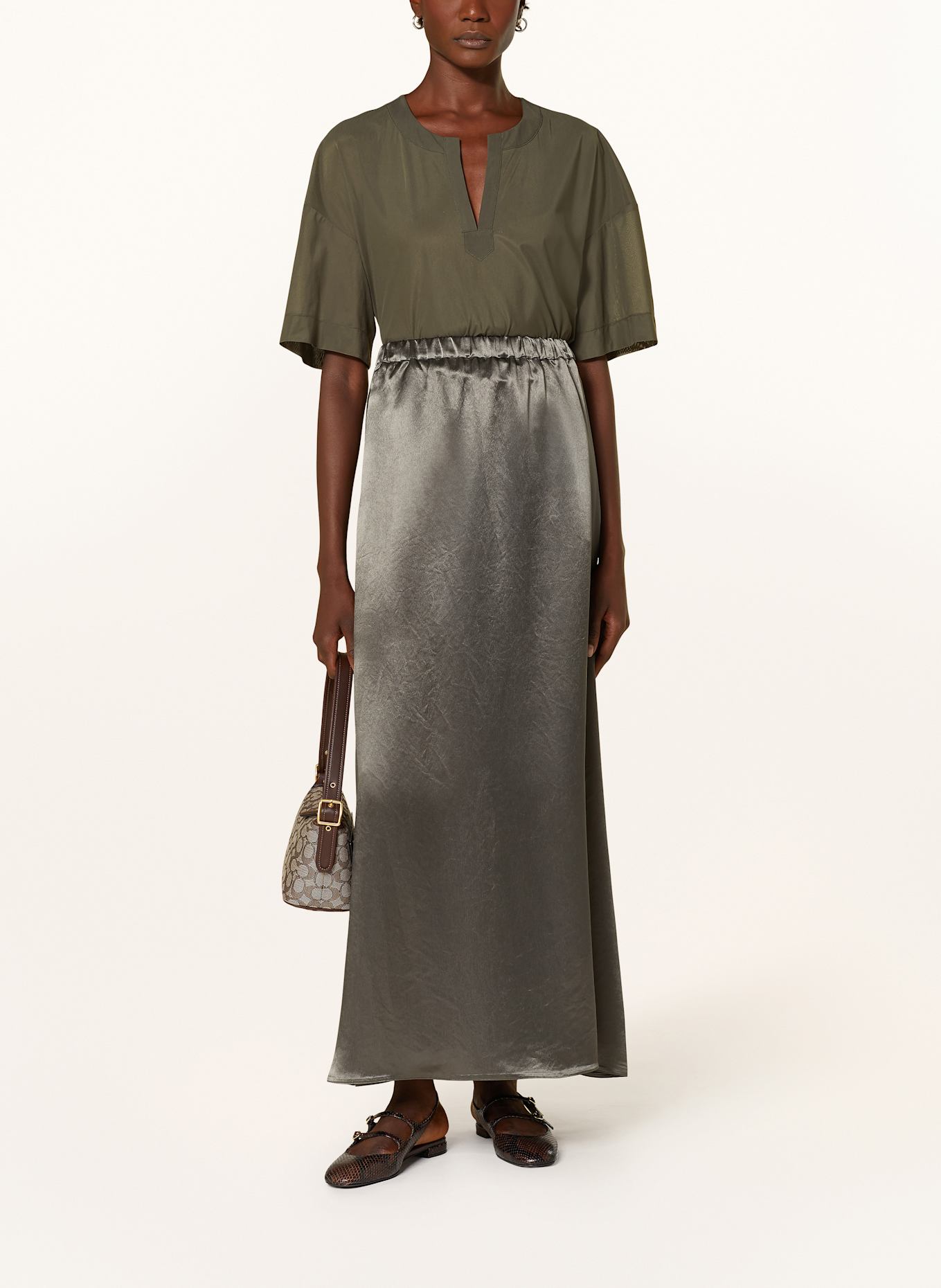 MM by Max Mara Satinrock NUEVO: DUNKELGRÜN