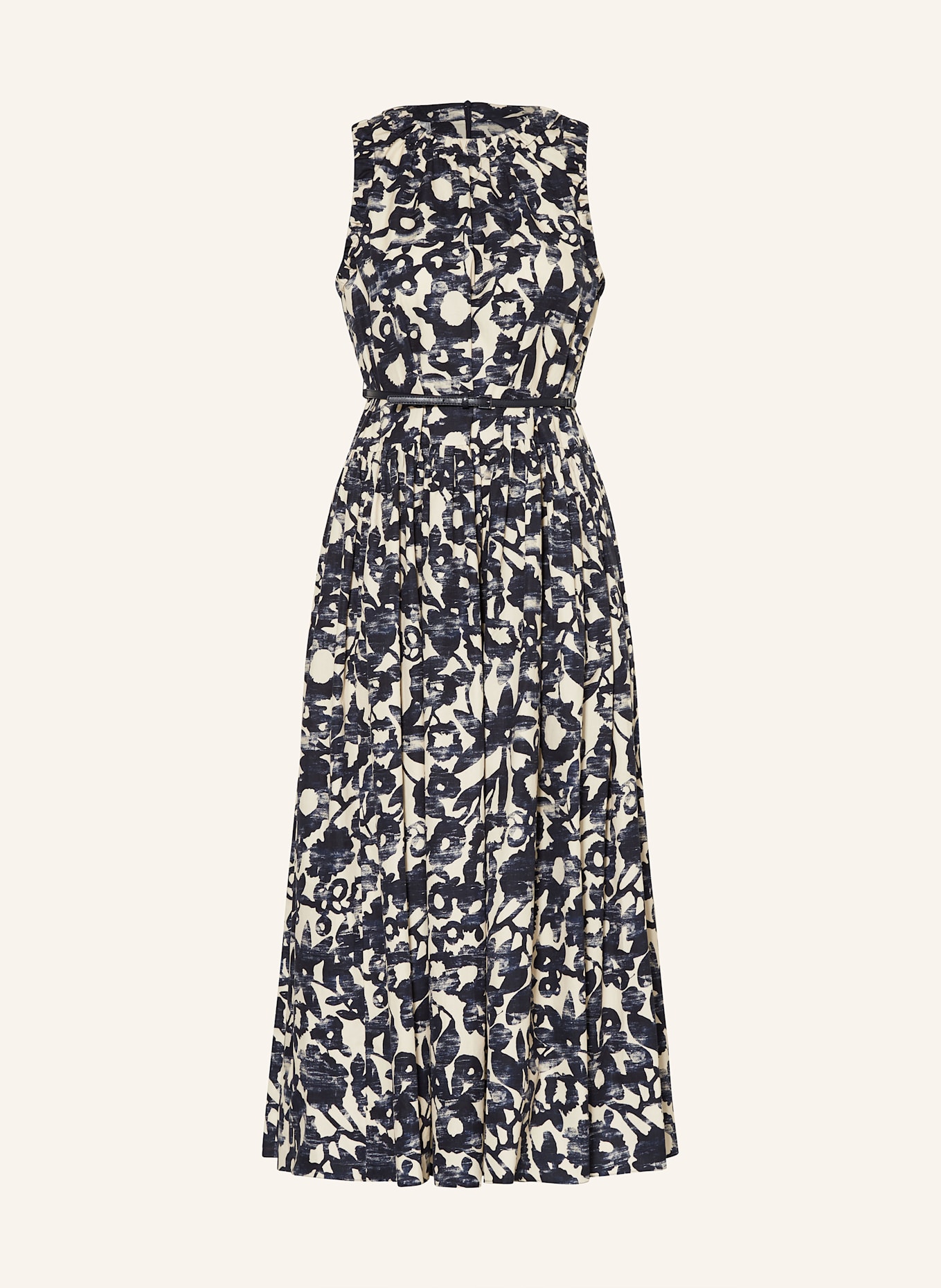 【S Max Mara】マルレーナ プリント ドレス MARLENA S Max Mara MARLENA dress in ecru/ dark blue