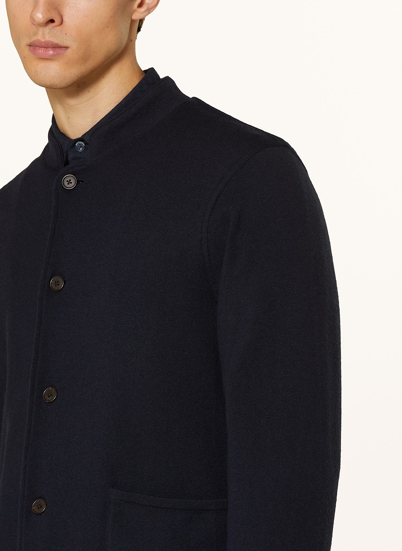 EMPORIO ARMANI Strickblouson: DUNKELBLAU