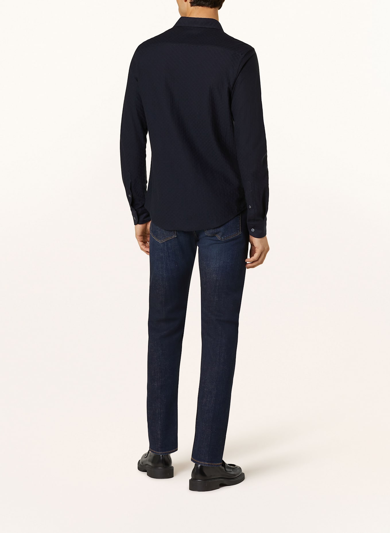 EMPORIO ARMANI Jerseyhemd Slim Fit: DUNKELBLAU