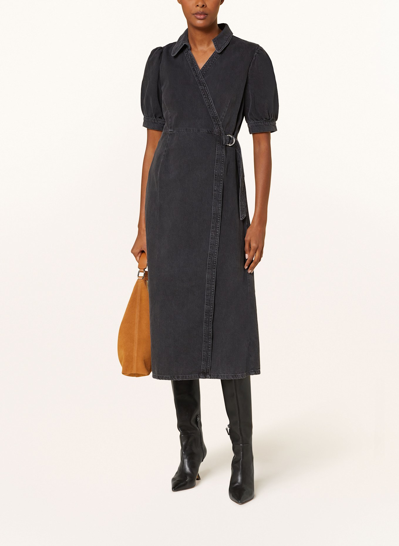 Phase Eight robe en jean: GRIS FONCÉ