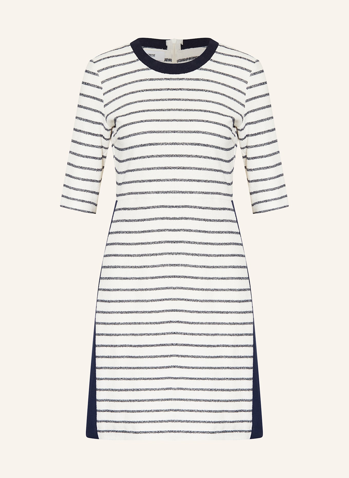 CINQUE Kleid CIIRIS: WEISS / DUNKELBLAU