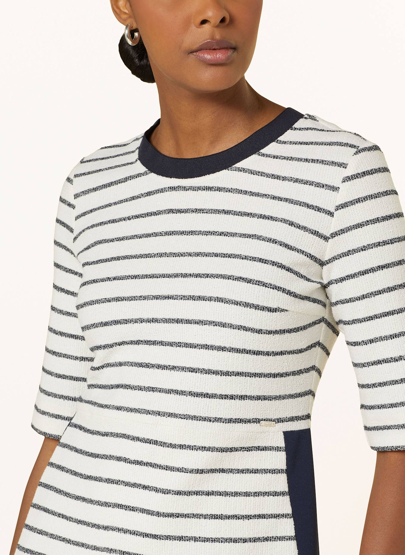 CINQUE Kleid CIIRIS: WEISS / DUNKELBLAU