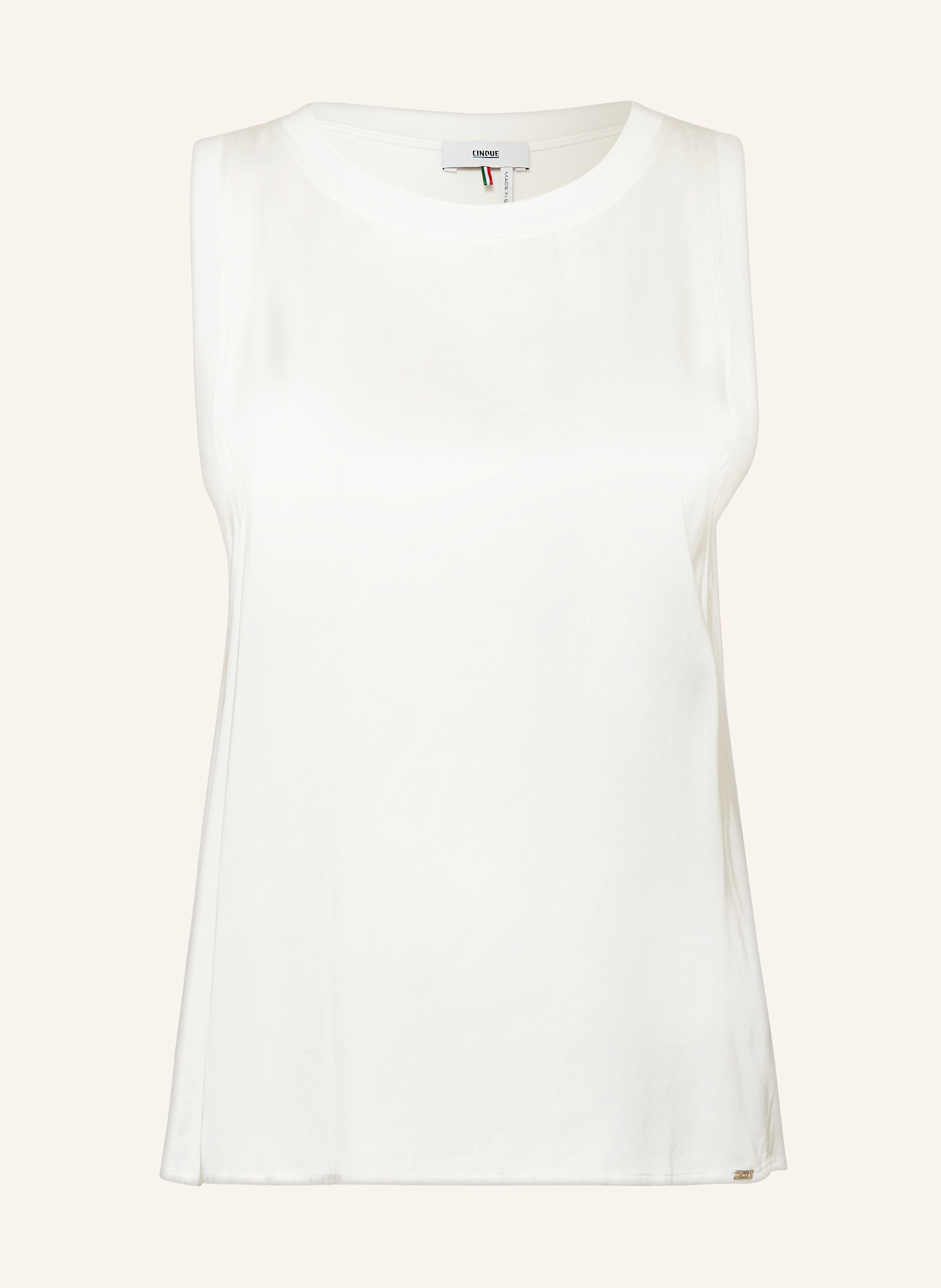 CINQUE Top CIVAN im Materialmix: WEISS