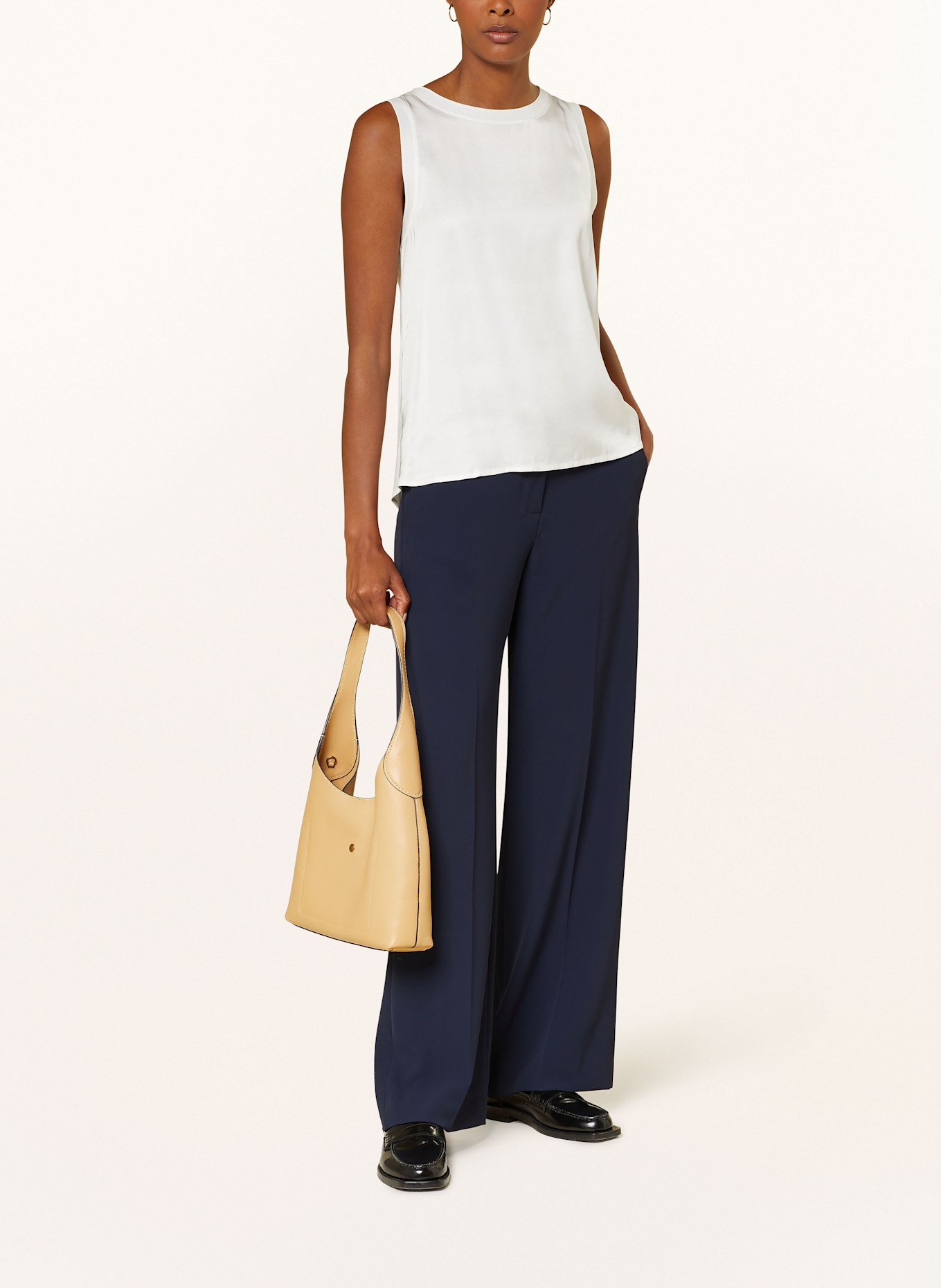 CINQUE Top CIVAN im Materialmix: WEISS