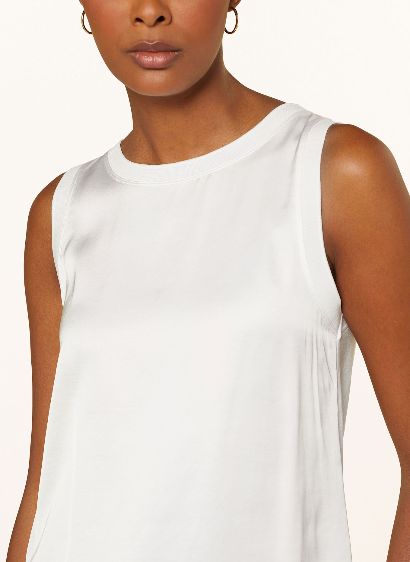 CINQUE Top CIVAN im Materialmix: WEISS