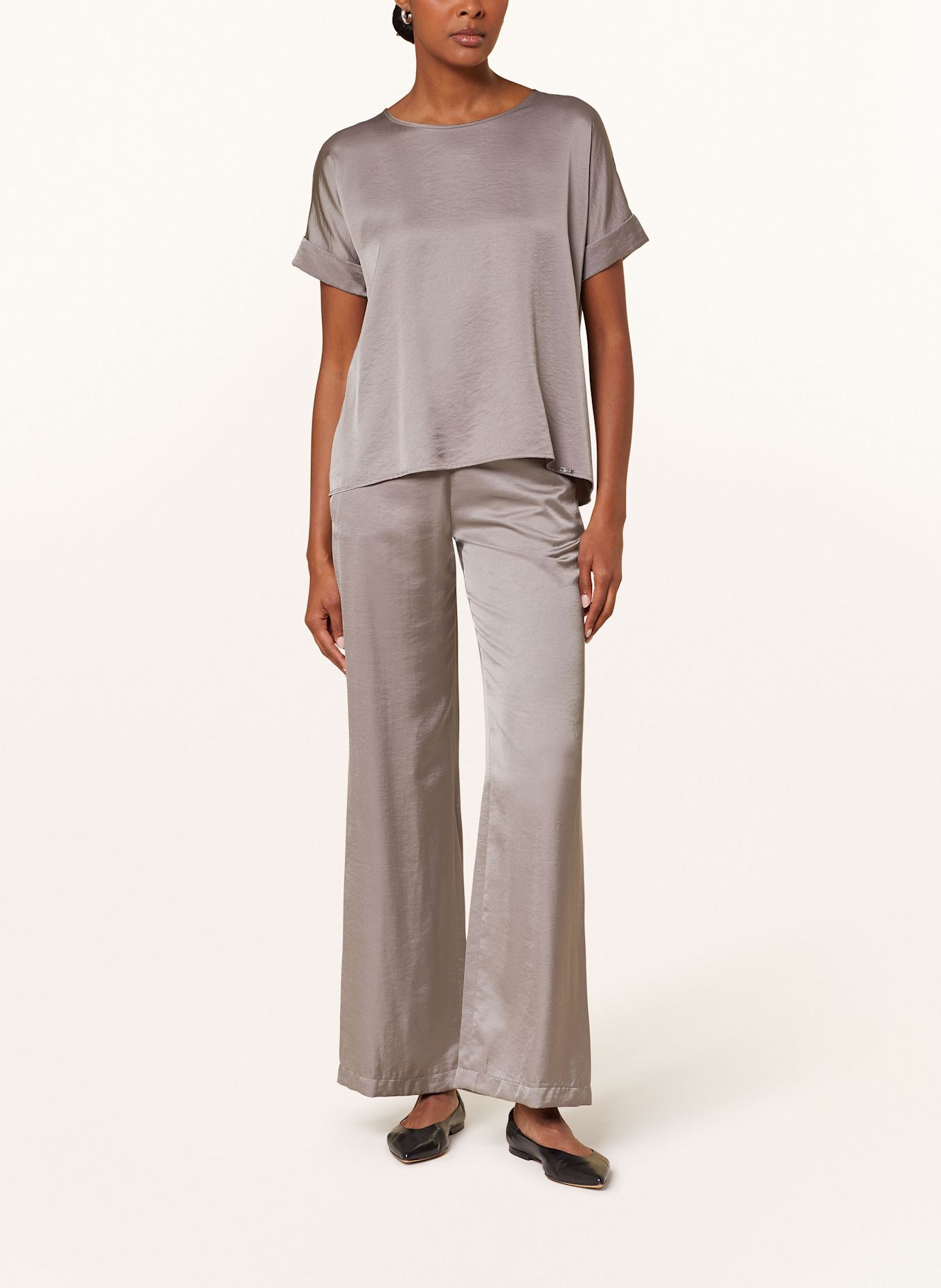 CINQUE Blusenshirt CIPHIEBY aus Satin: KHAKI