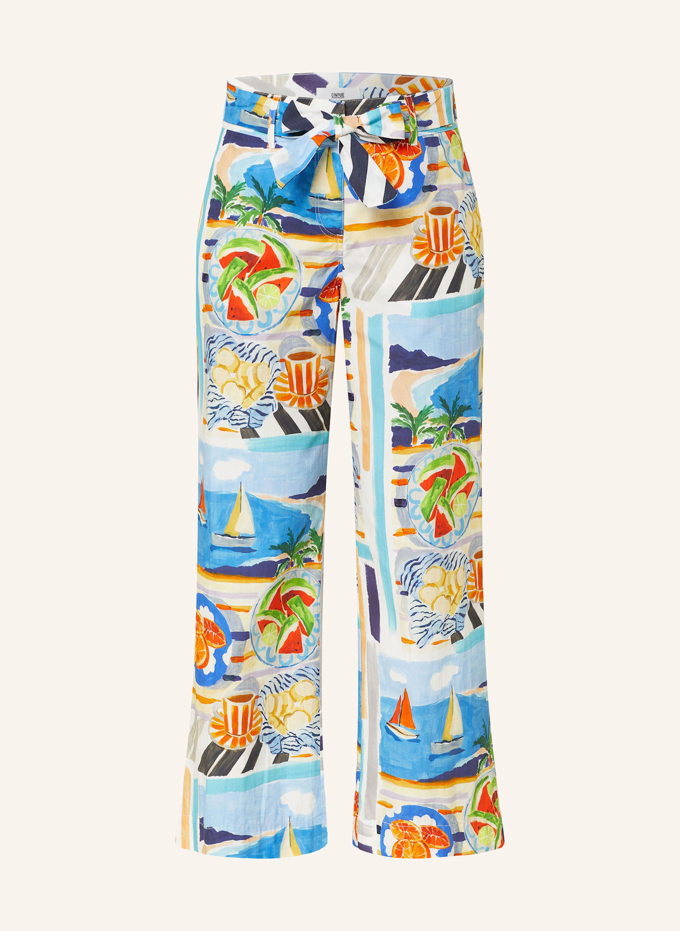 CINQUE Hose CISAILOR: WEISS/ BLAU/ ORANGE