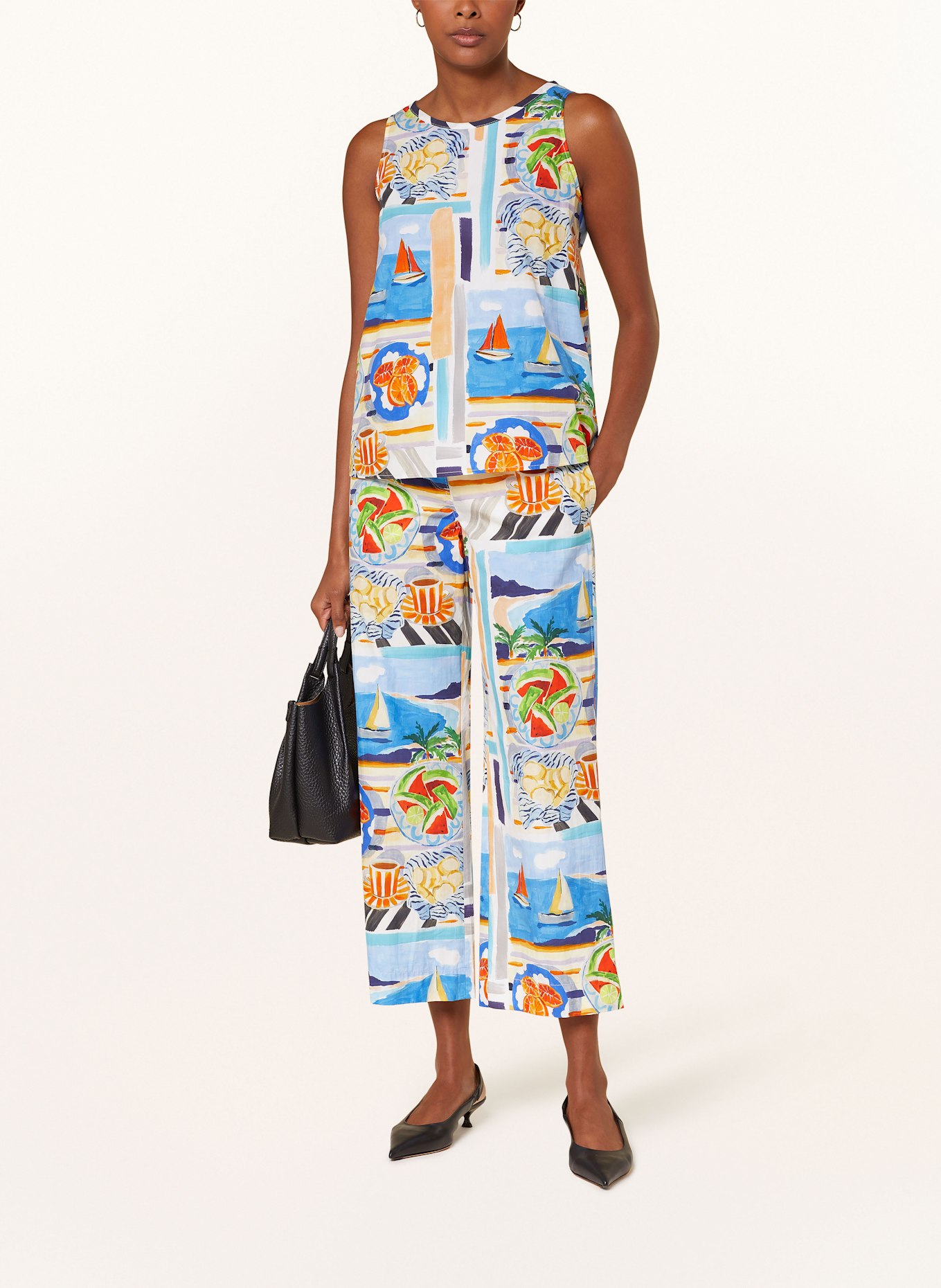 CINQUE Hose CISAILOR: WEISS/ BLAU/ ORANGE