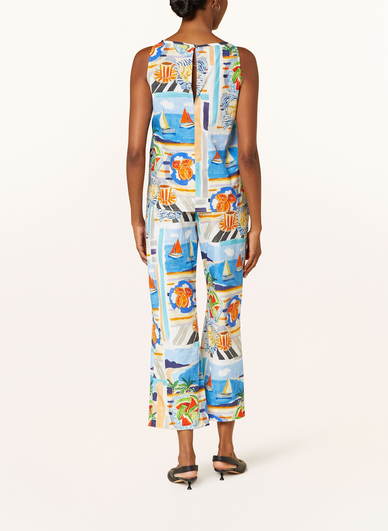 CINQUE Hose CISAILOR: WEISS/ BLAU/ ORANGE