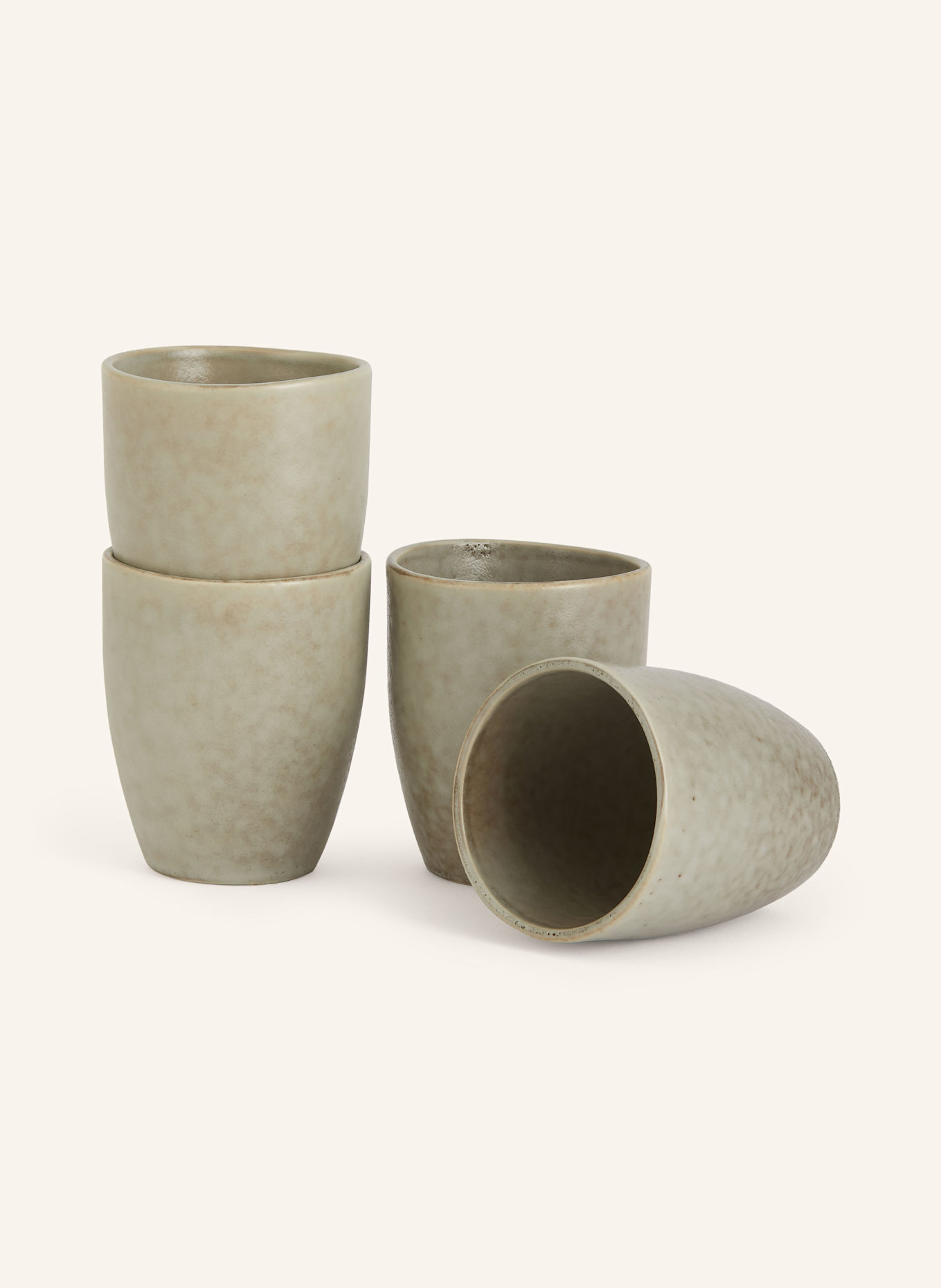 BROSTE COPENHAGEN 4er-Set Espressobecher NORDIC MARSH: GRÜN