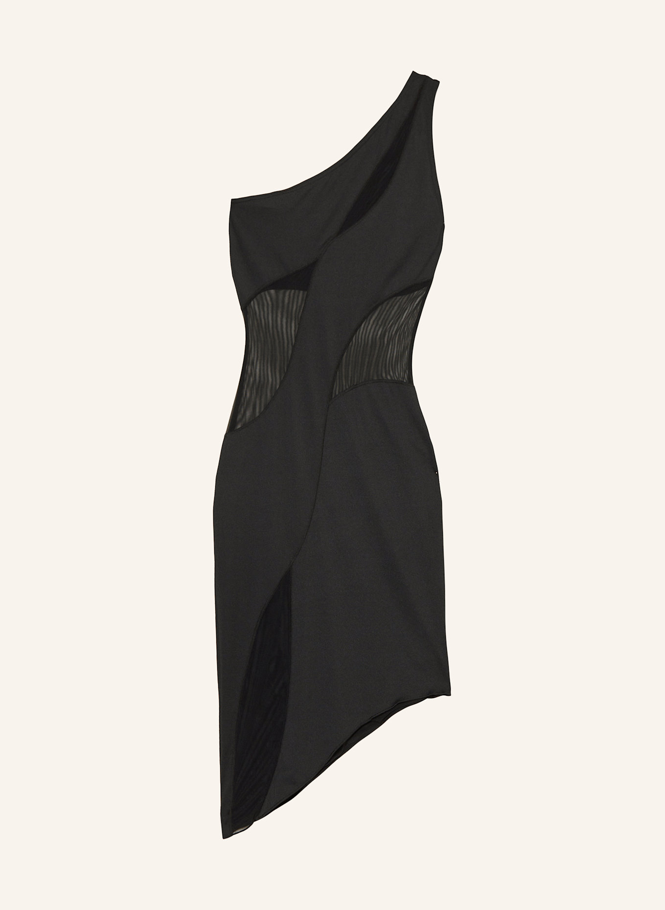 OW Collection Cocktailkleid CURVE: SCHWARZ