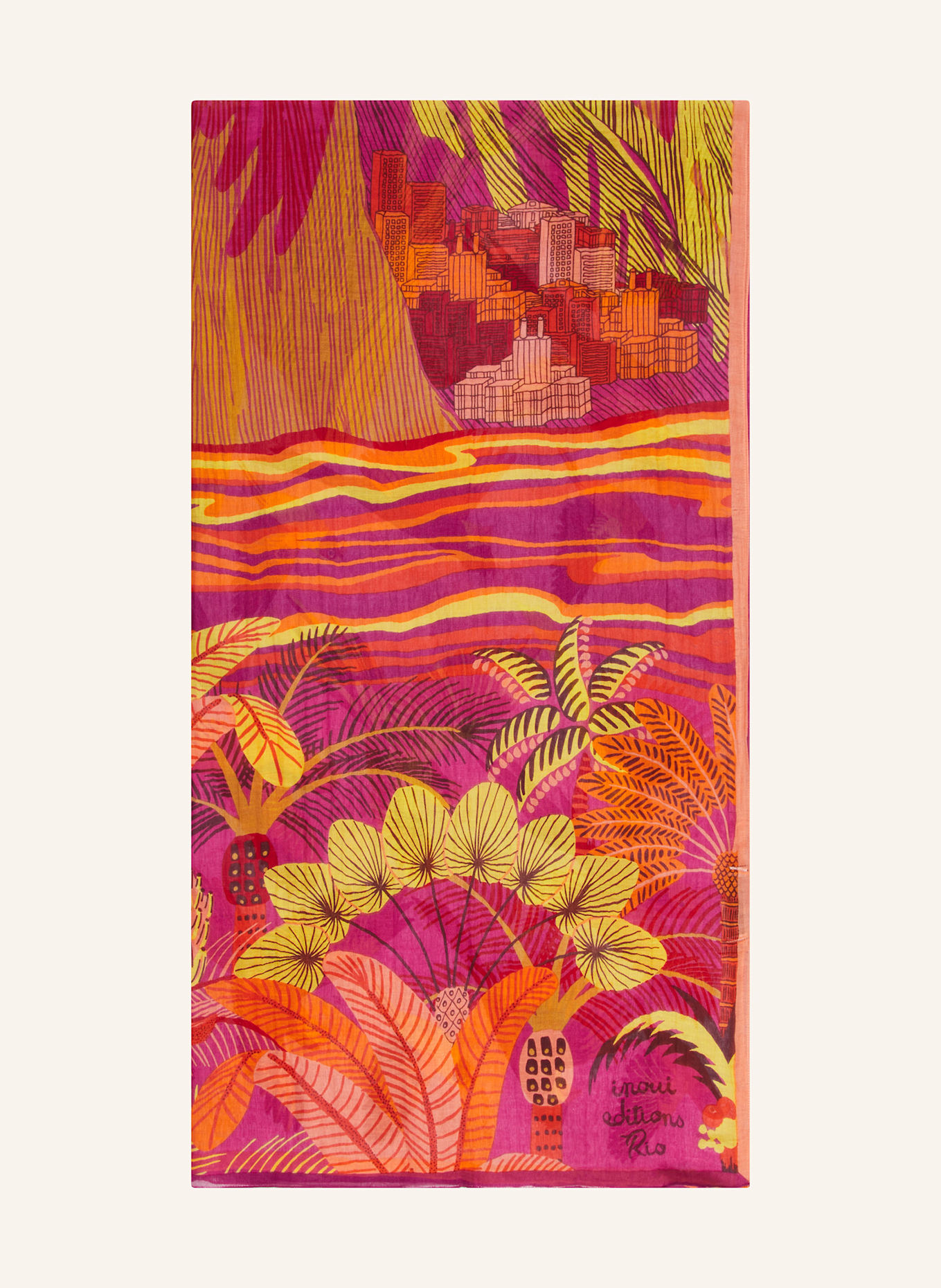 INOUI EDITIONS Chusta RIO: MOCNORÓŻOWY / CZERWONY / ŻÓŁTY