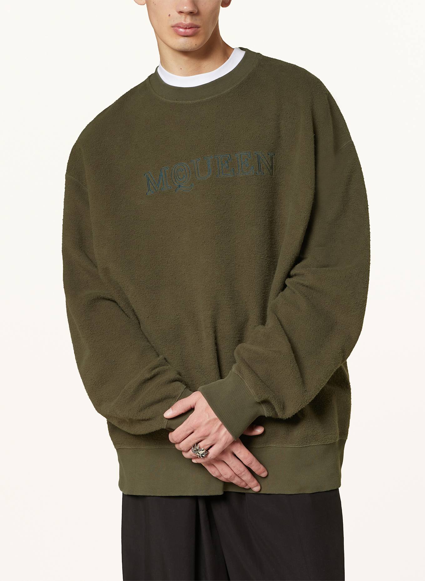 Alexander McQUEEN Oversized Sweatshirt in khaki