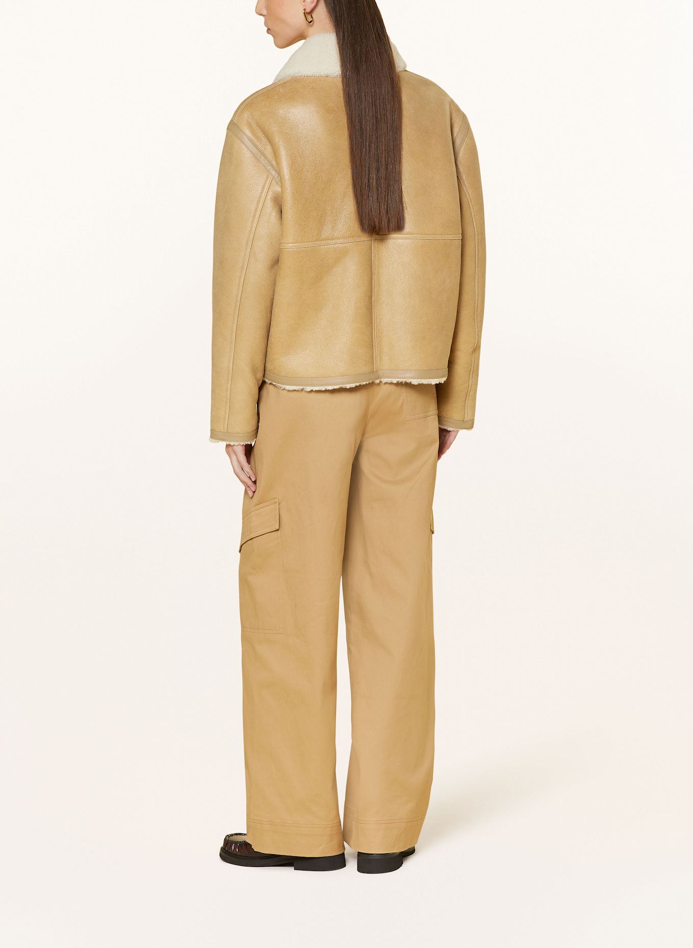 CLAUDIE PIERLOT Lederjacke, Farbe: BEIGE (Bild 3)